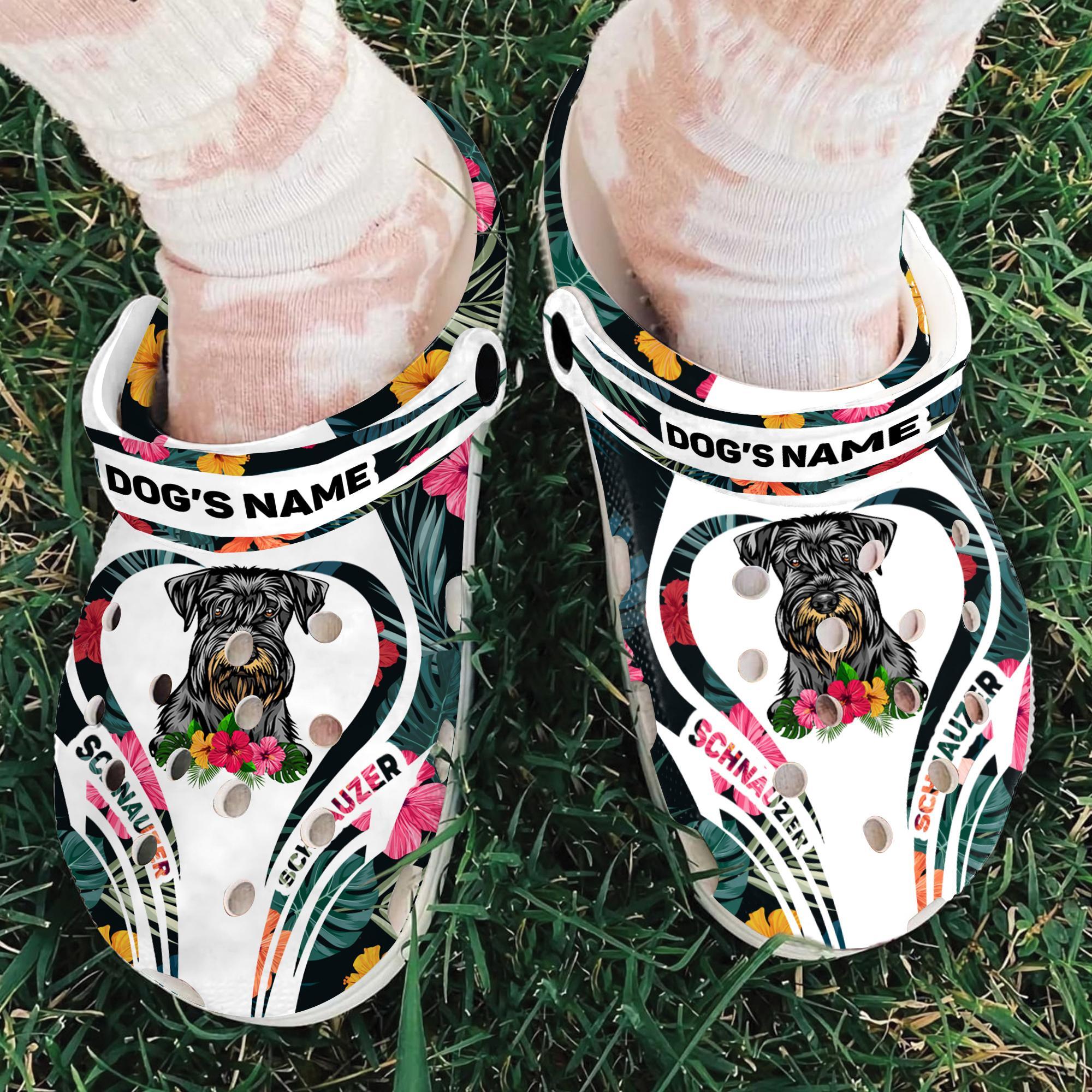 Merchidea Schnauzer Dog Crocs Crocband Clogs Shoes Comfortable For Men Women and Kids