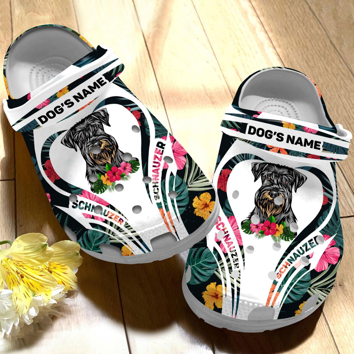 Merchidea Schnauzer Dog Crocs Crocband Clogs Shoes Comfortable For Men Women and Kids