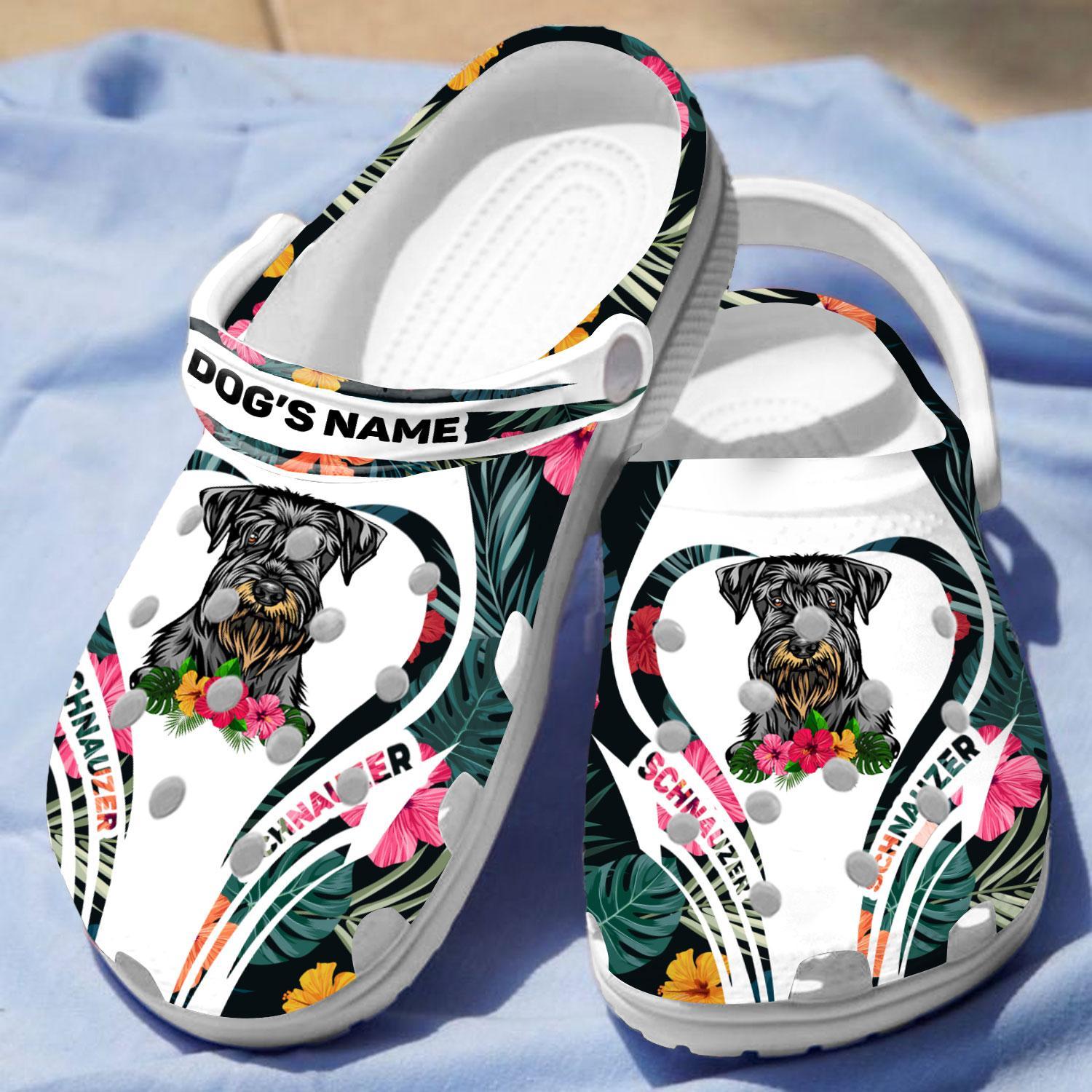 Merchidea Schnauzer Dog Crocs Crocband Clogs Shoes Comfortable For Men Women and Kids