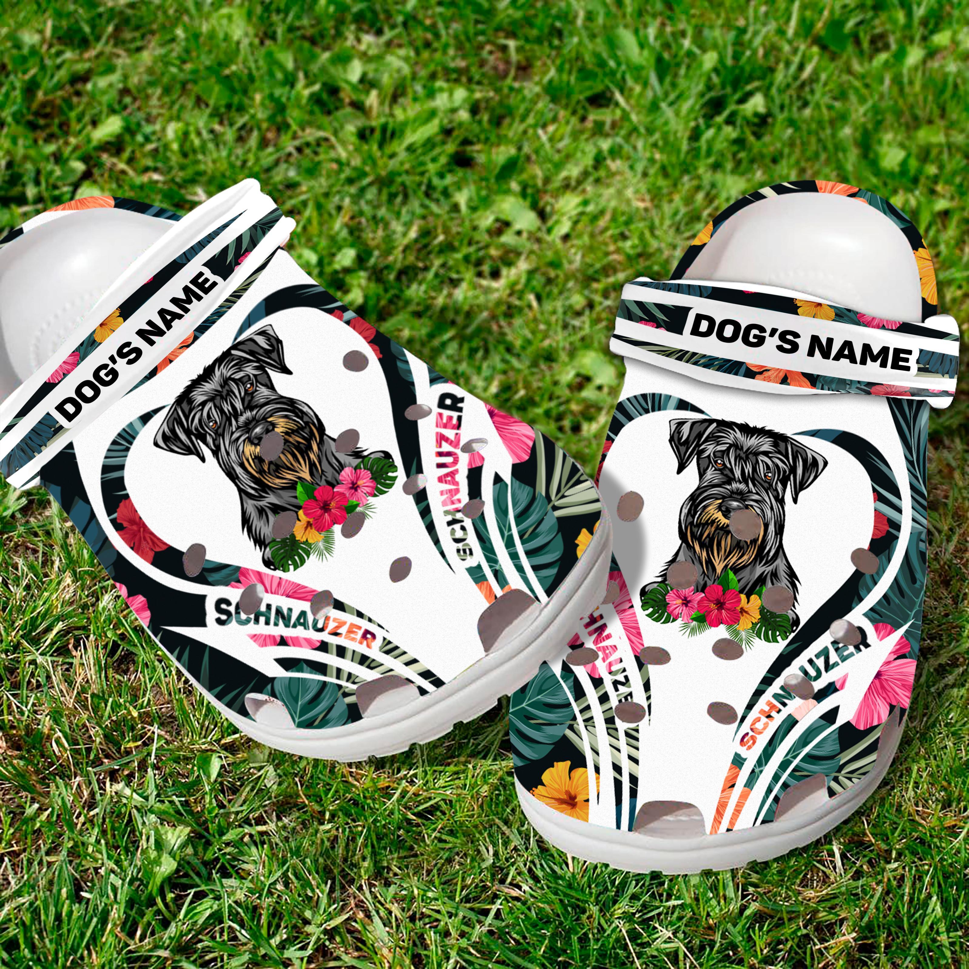 Merchidea Schnauzer Dog Crocs Crocband Clogs Shoes Comfortable For Men Women and Kids