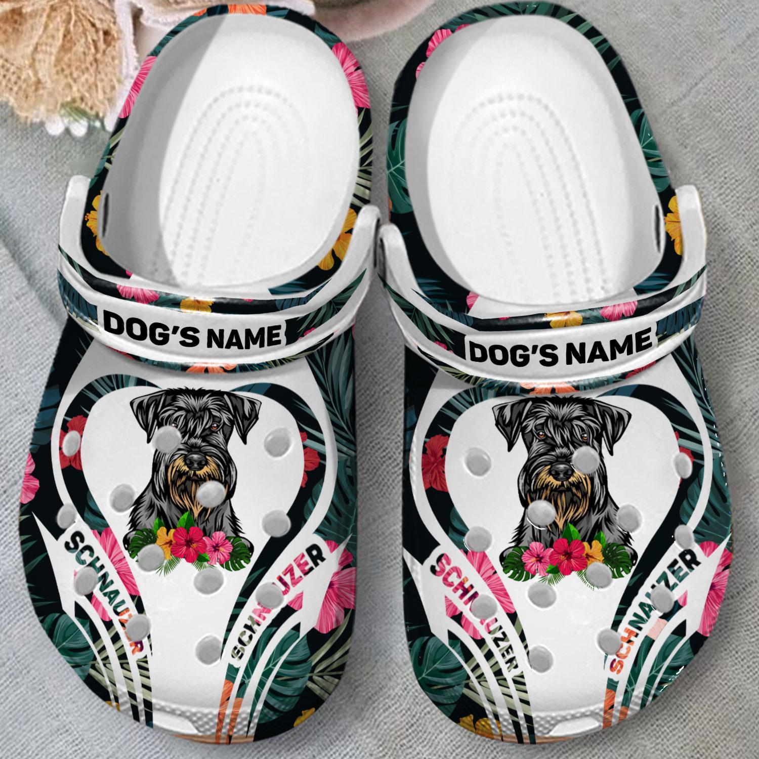 Merchidea Schnauzer Dog Crocs Crocband Clogs Shoes Comfortable For Men Women and Kids