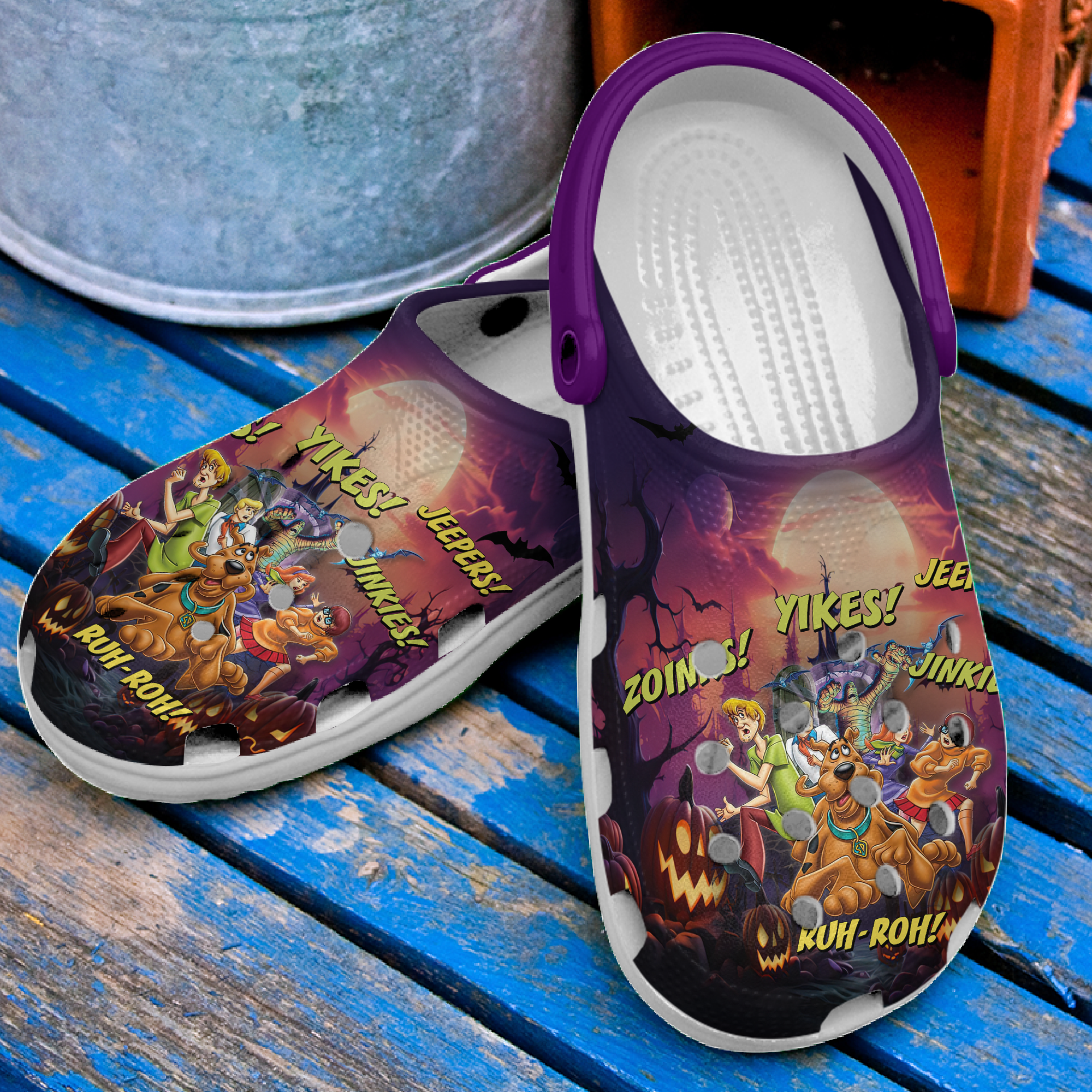 Merchidea Scooby-Doo Cartoon Crocs Crocband Clogs Shoes Comfortable For Men Women and Kids