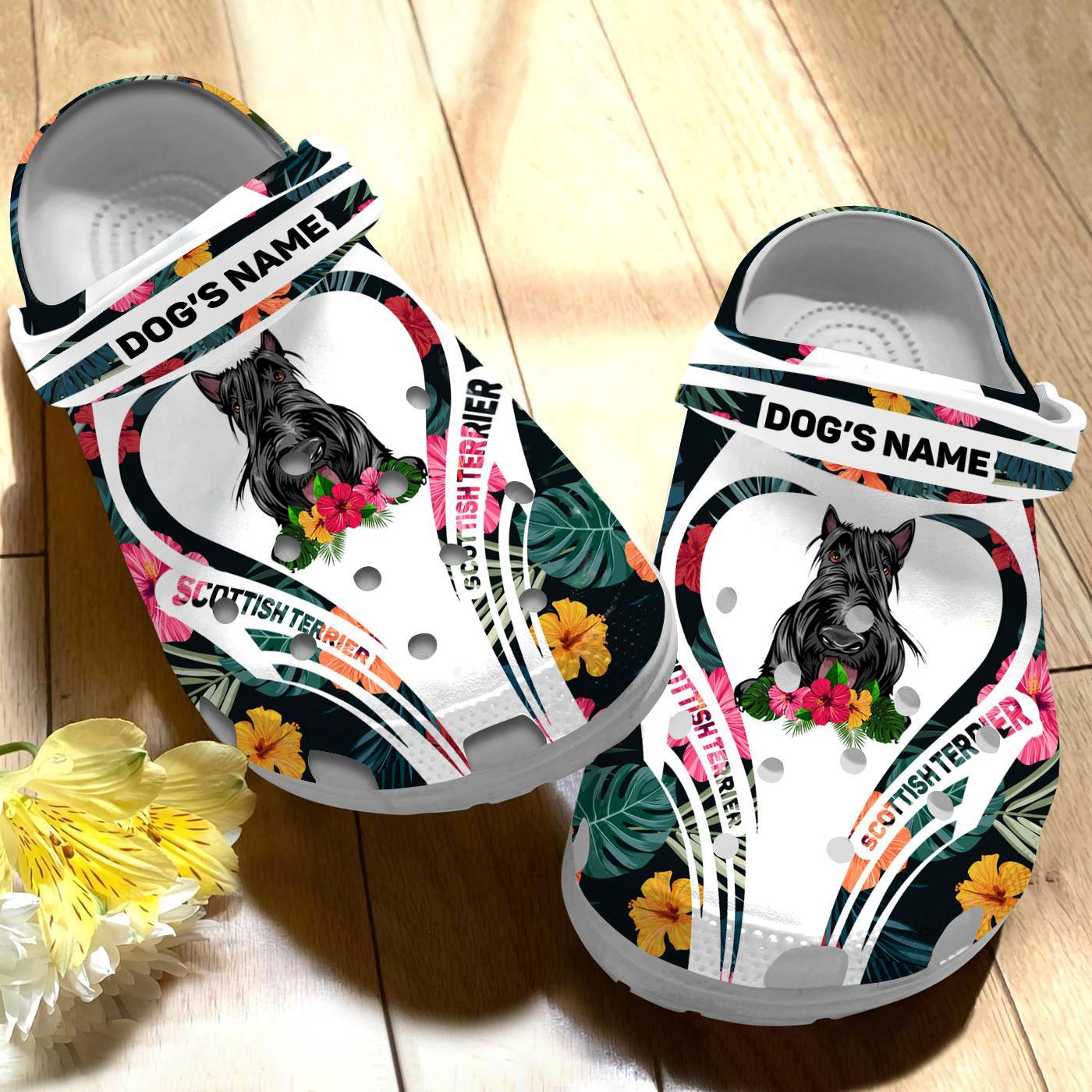 Merchidea Scottish Terrier Dog Crocs Crocband Clogs Shoes Comfortable For Men Women and Kids