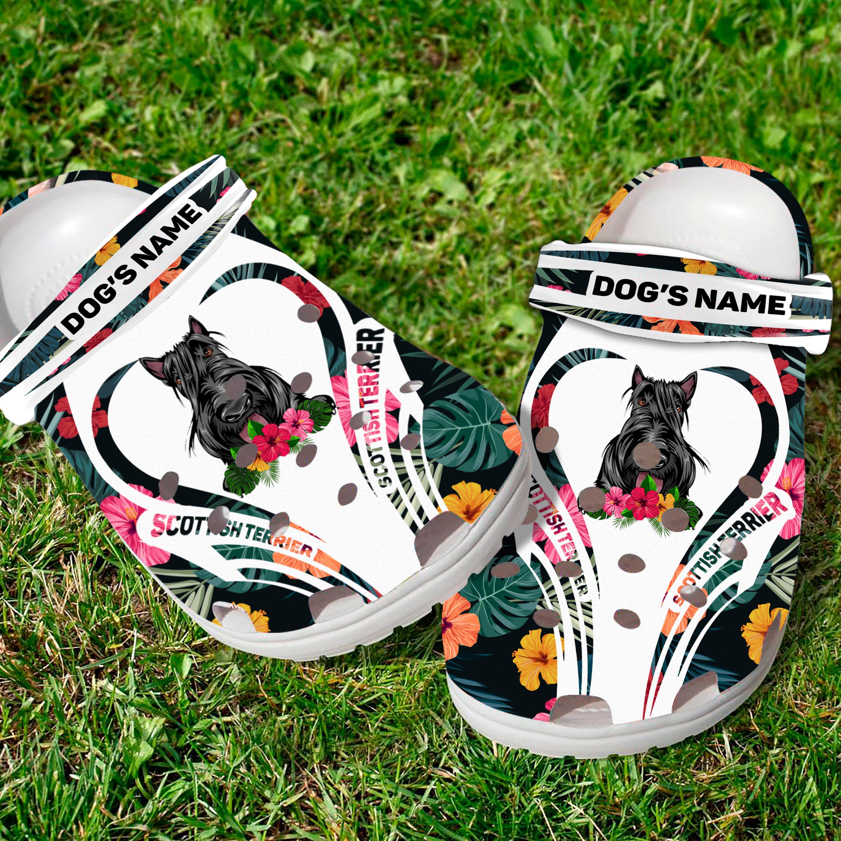 Merchidea Scottish Terrier Dog Crocs Crocband Clogs Shoes Comfortable For Men Women and Kids