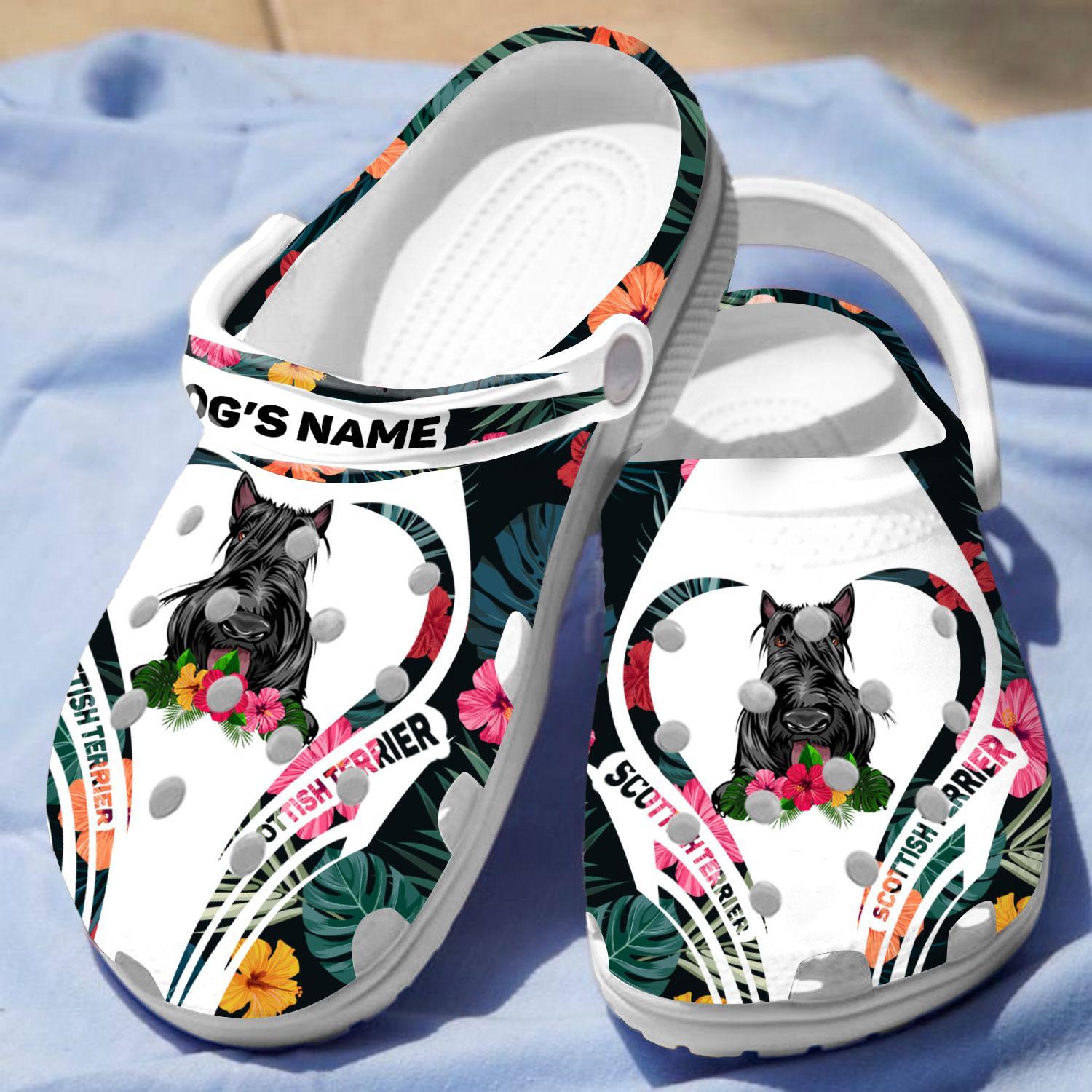 Merchidea Scottish Terrier Dog Crocs Crocband Clogs Shoes Comfortable For Men Women and Kids