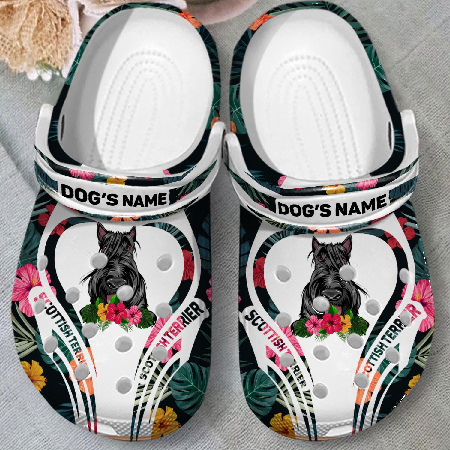 Merchidea Scottish Terrier Dog Crocs Crocband Clogs Shoes Comfortable For Men Women and Kids