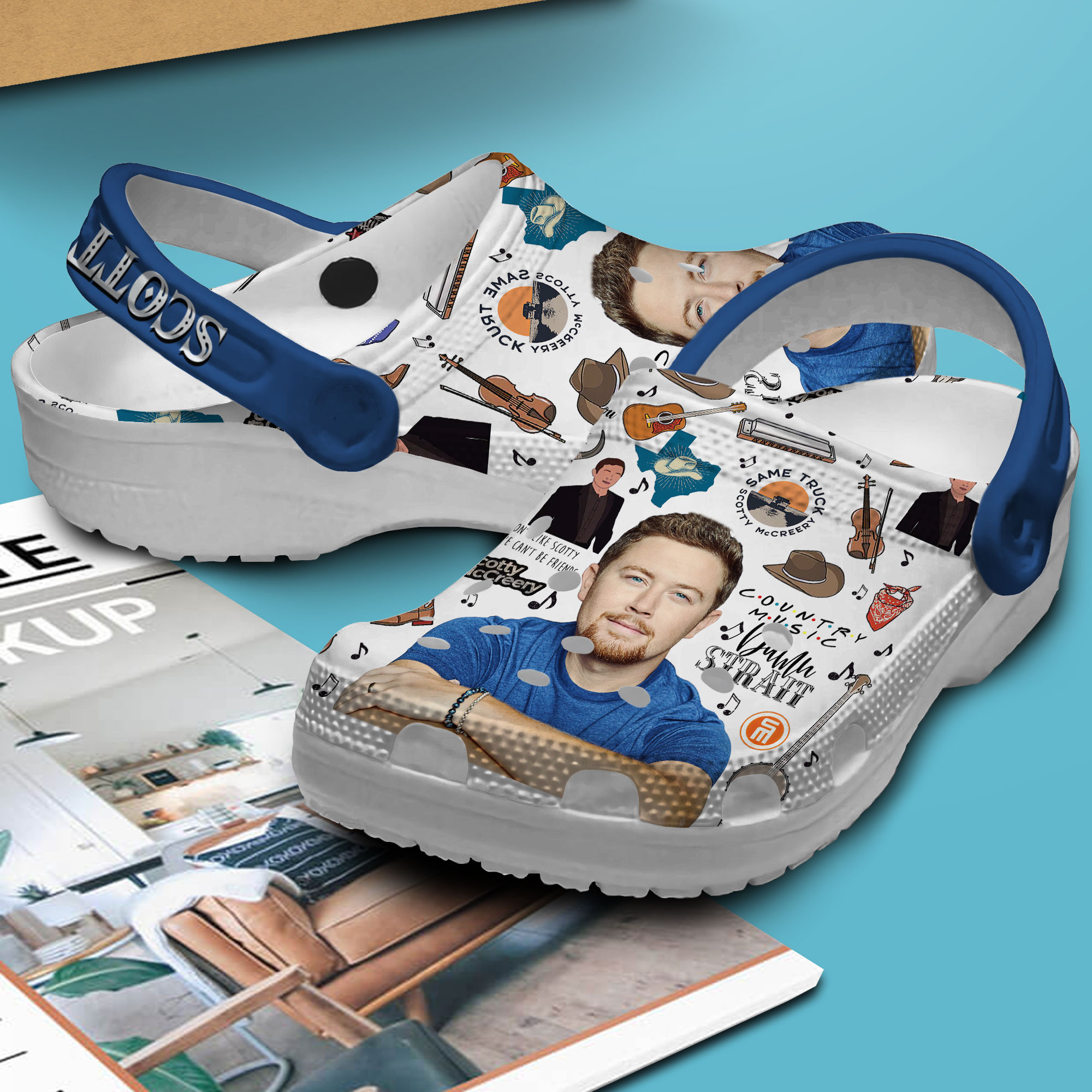 Merchidea Scotty McCreery Music Crocs Crocband Clogs Shoes Comfortable For Men Women and Kids