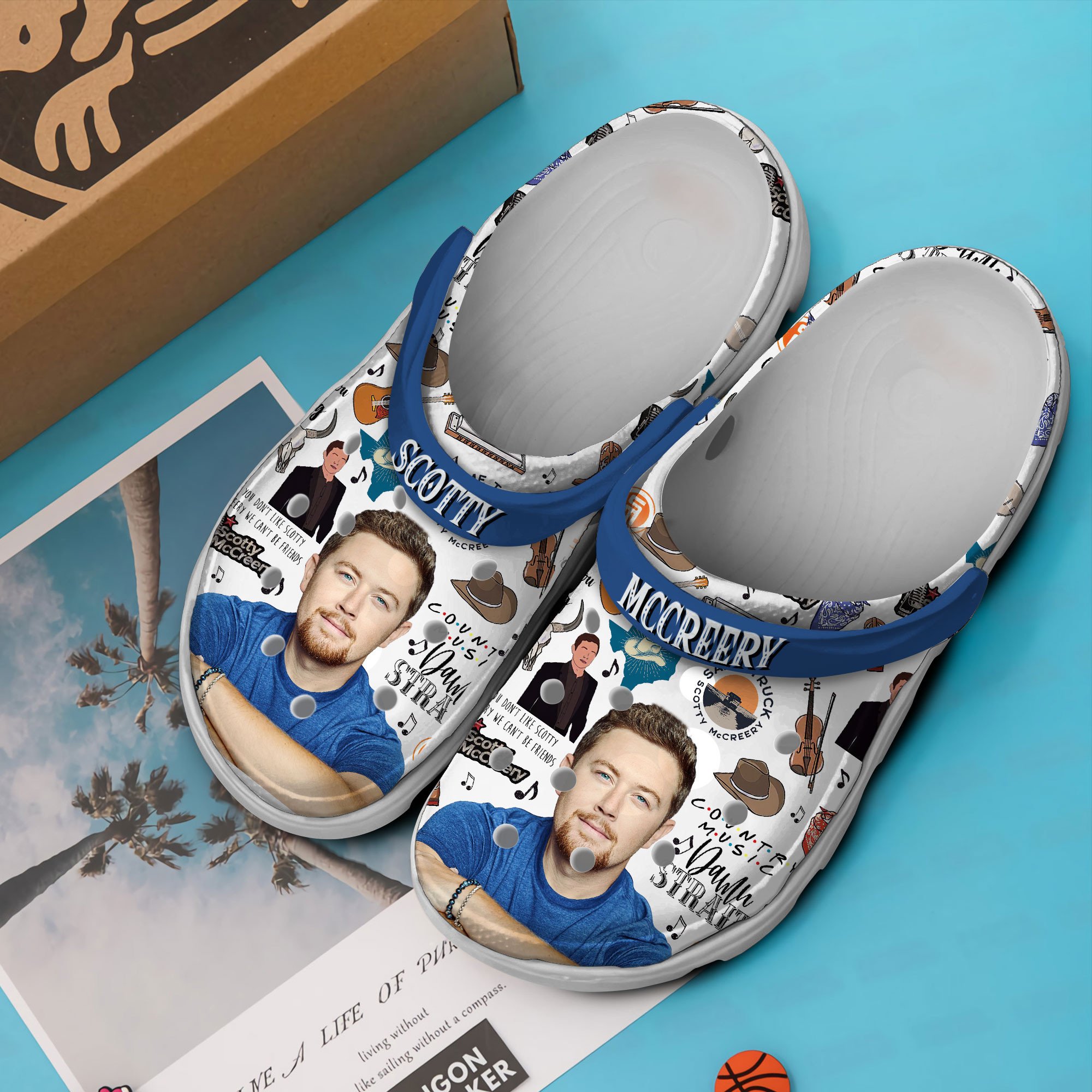 Merchidea Scotty McCreery Music Crocs Crocband Clogs Shoes Comfortable For Men Women and Kids