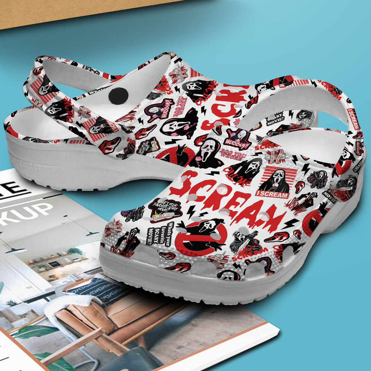 Merchidea Scream Movie Crocs Crocband Clogs Shoes Comfortable For Men Women and Kids