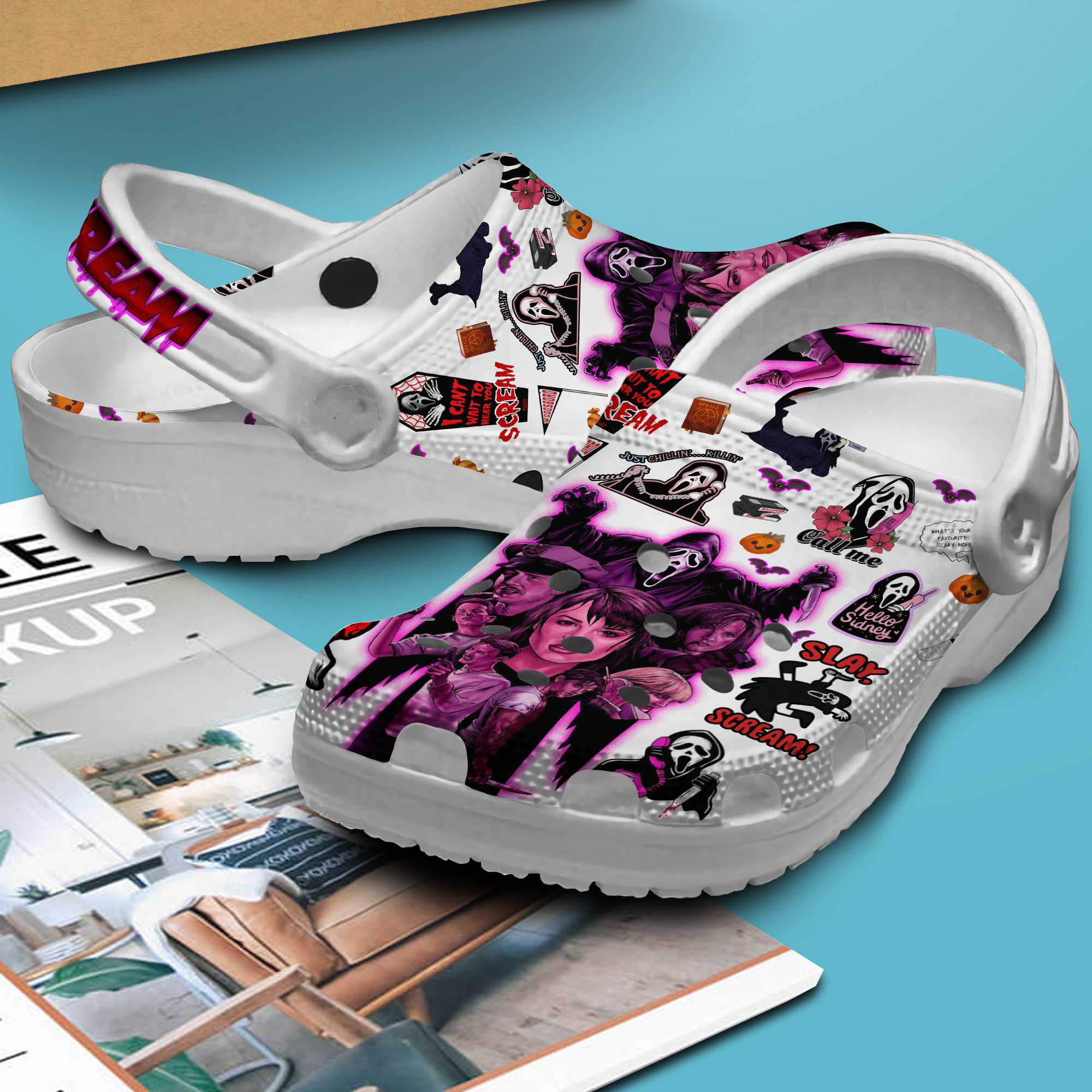 Merchidea Scream Movie Crocs Crocband Clogs Shoes Comfortable For Men Women and Kids