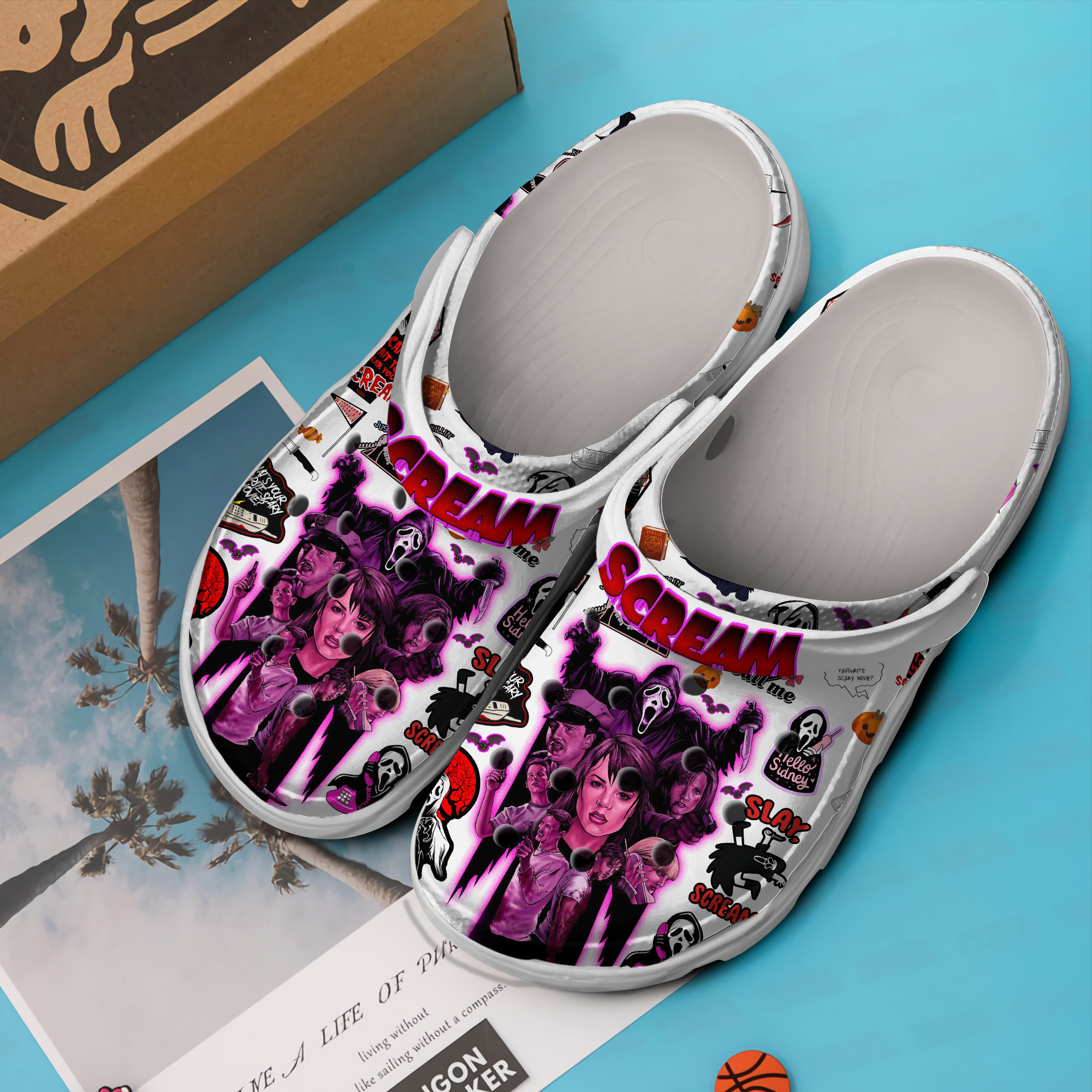 Merchidea Scream Movie Crocs Crocband Clogs Shoes Comfortable For Men Women and Kids