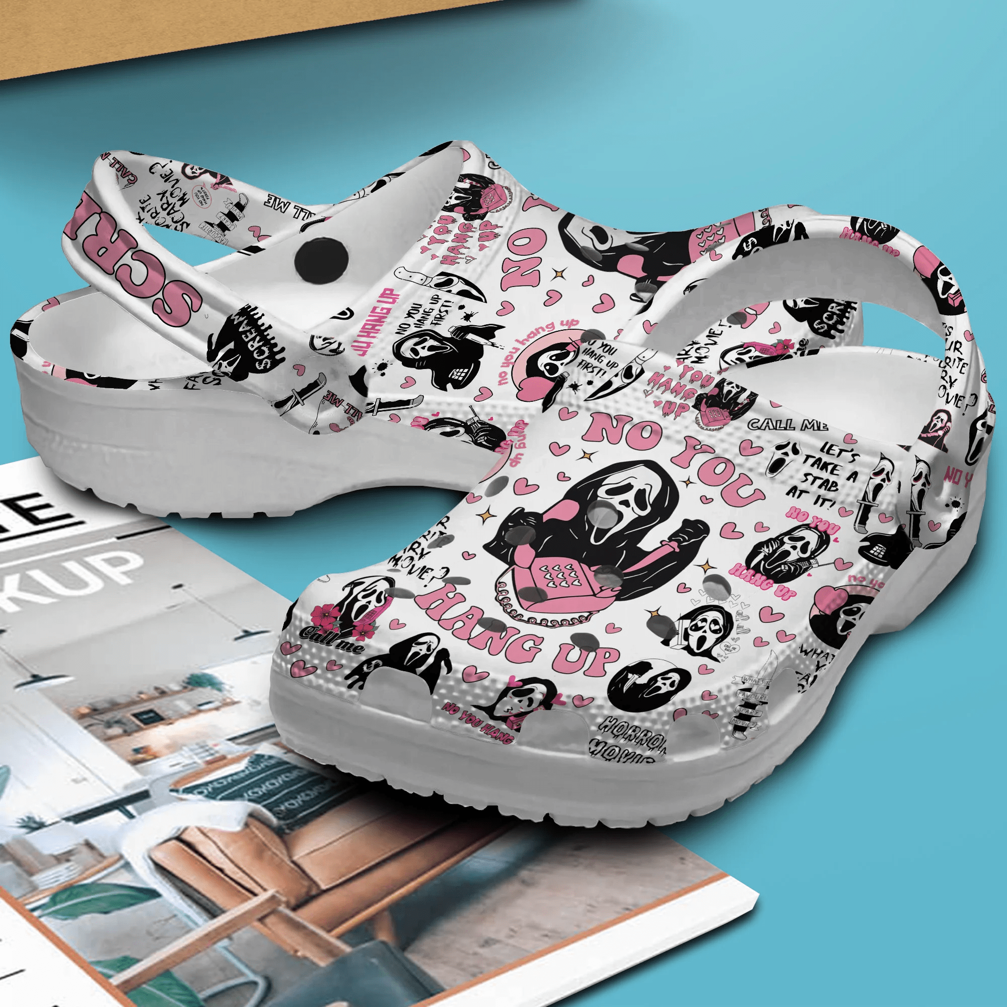 Merchidea Scream Movie Crocs Crocband Clogs Shoes Comfortable For Men Women and Kids