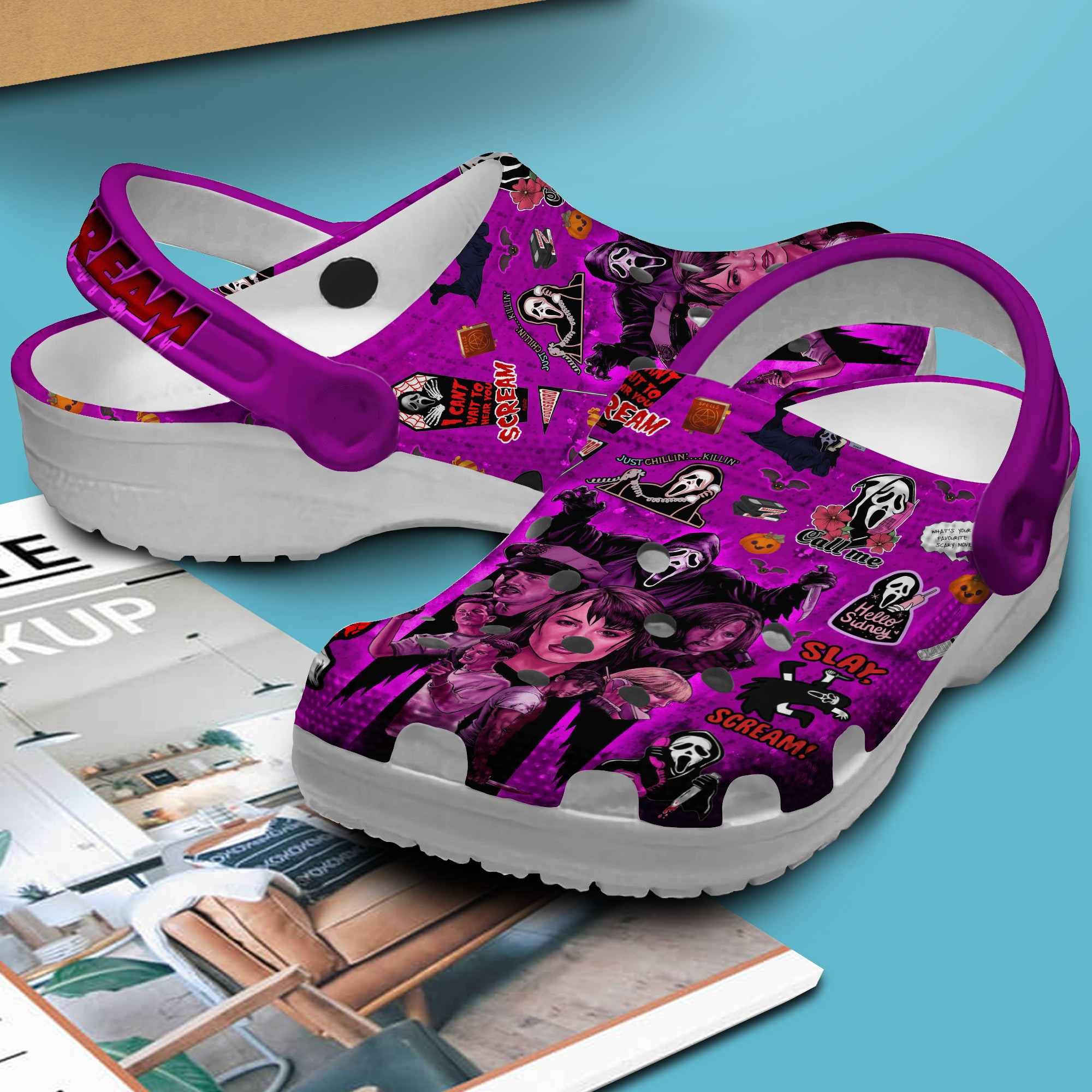 Merchidea Scream Movie Crocs Crocband Clogs Shoes Comfortable For Men Women and Kids