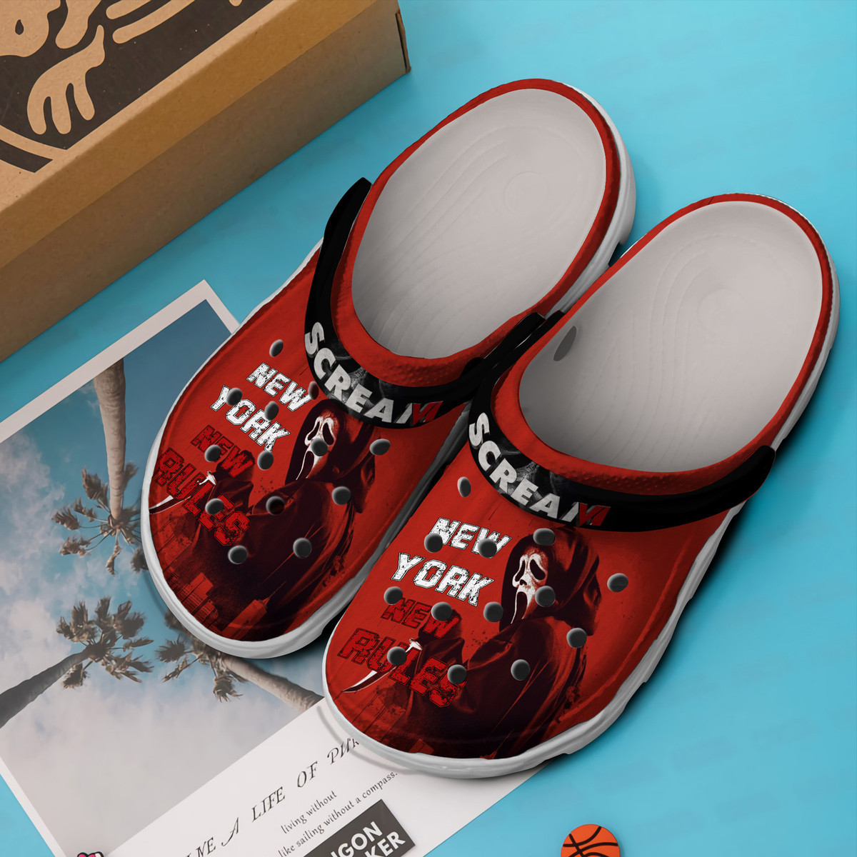 Merchidea Scream Movie Crocs Crocband Clogs Shoes Comfortable For Men Women and Kids