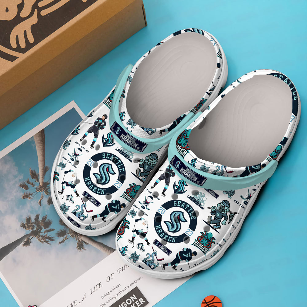 Merchidea Seattle Kraken Ice hockey team NHL Sport Crocs Clogs Crocband Shoes Comfortable For Men Women and Kids