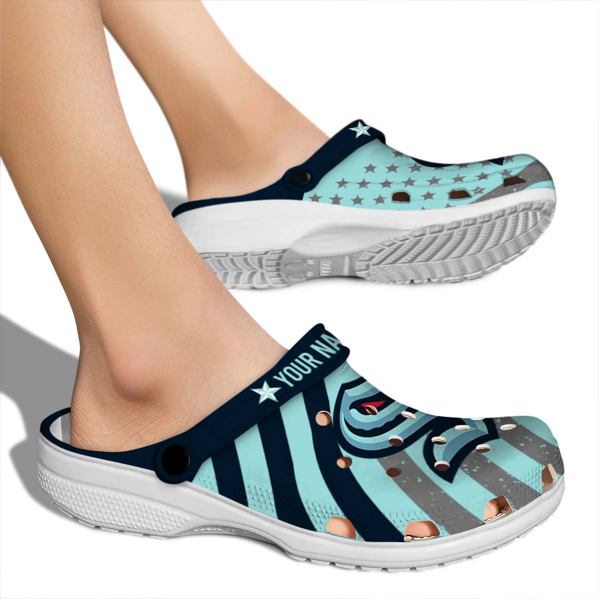 Merchidea Seattle Kraken NHL Sport Crocs Crocband Clogs Shoes Comfortable For Men Women and Kids