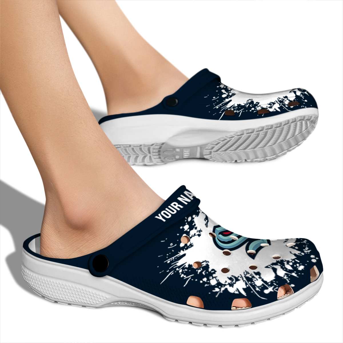 Merchidea Seattle Kraken NHL Sport Crocs Crocband Clogs Shoes Comfortable For Men Women and Kids