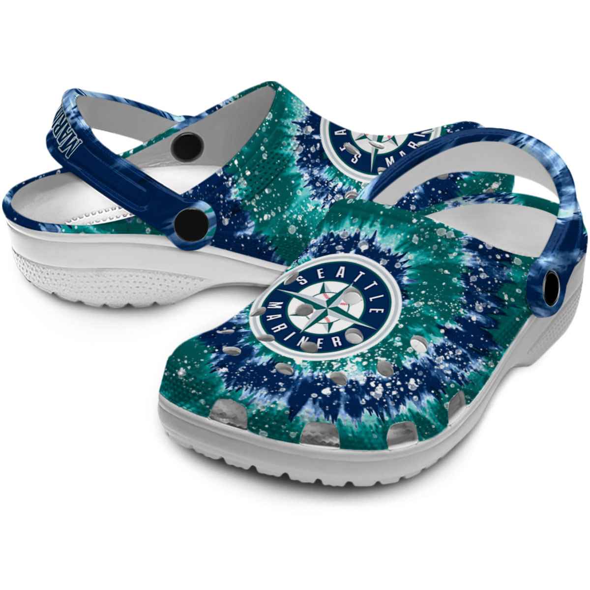 Merchidea Seattle Mariners MLB Sport Crocs Crocband Clogs Shoes Comfortable For Men Women and Kids