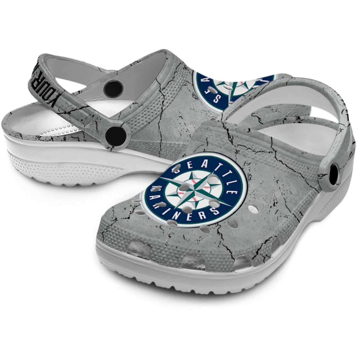 Merchidea Seattle Mariners MLB Sport Crocs Crocband Clogs Shoes Comfortable For Men Women and Kids