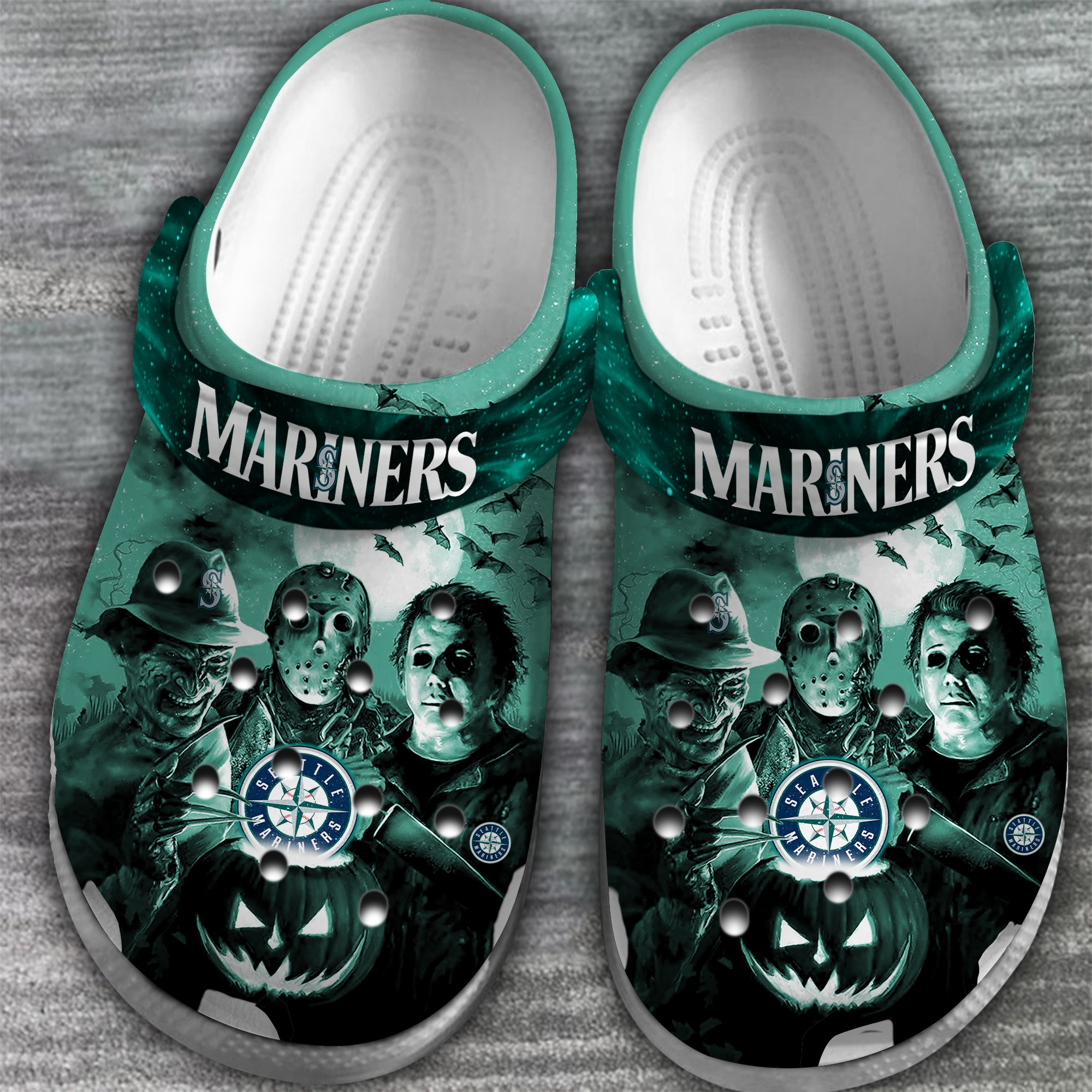 Merchidea Seattle Mariners MLB Sport Crocs Crocband Clogs Shoes Comfortable For Men Women and Kids