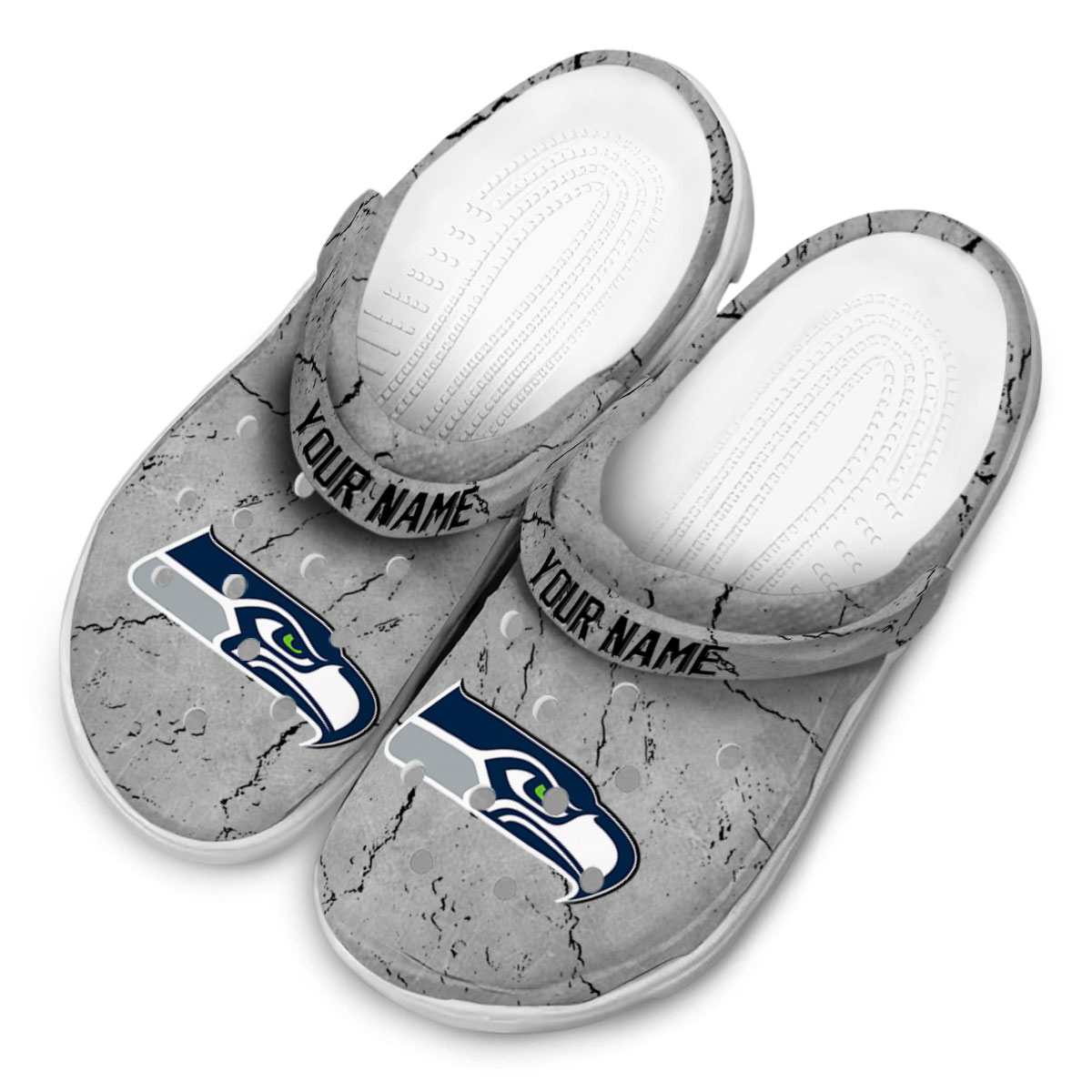 Merchidea Seattle Seahawks NFL Sport Crocs Crocband Clogs Shoes Comfortable For Men Women and Kids