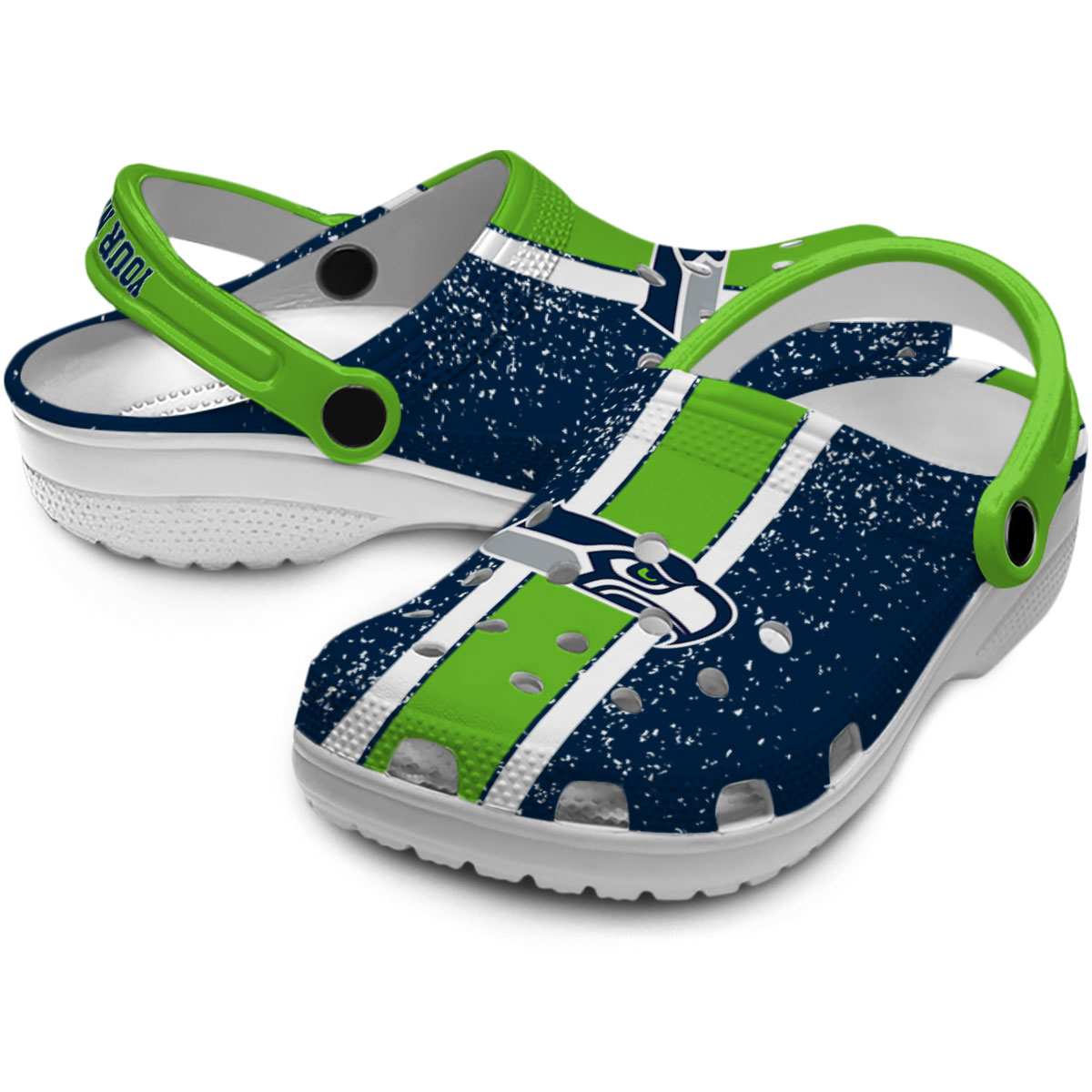 Merchidea Seattle Seahawks NFL Sport Crocs Crocband Clogs Shoes Comfortable For Men Women and Kids
