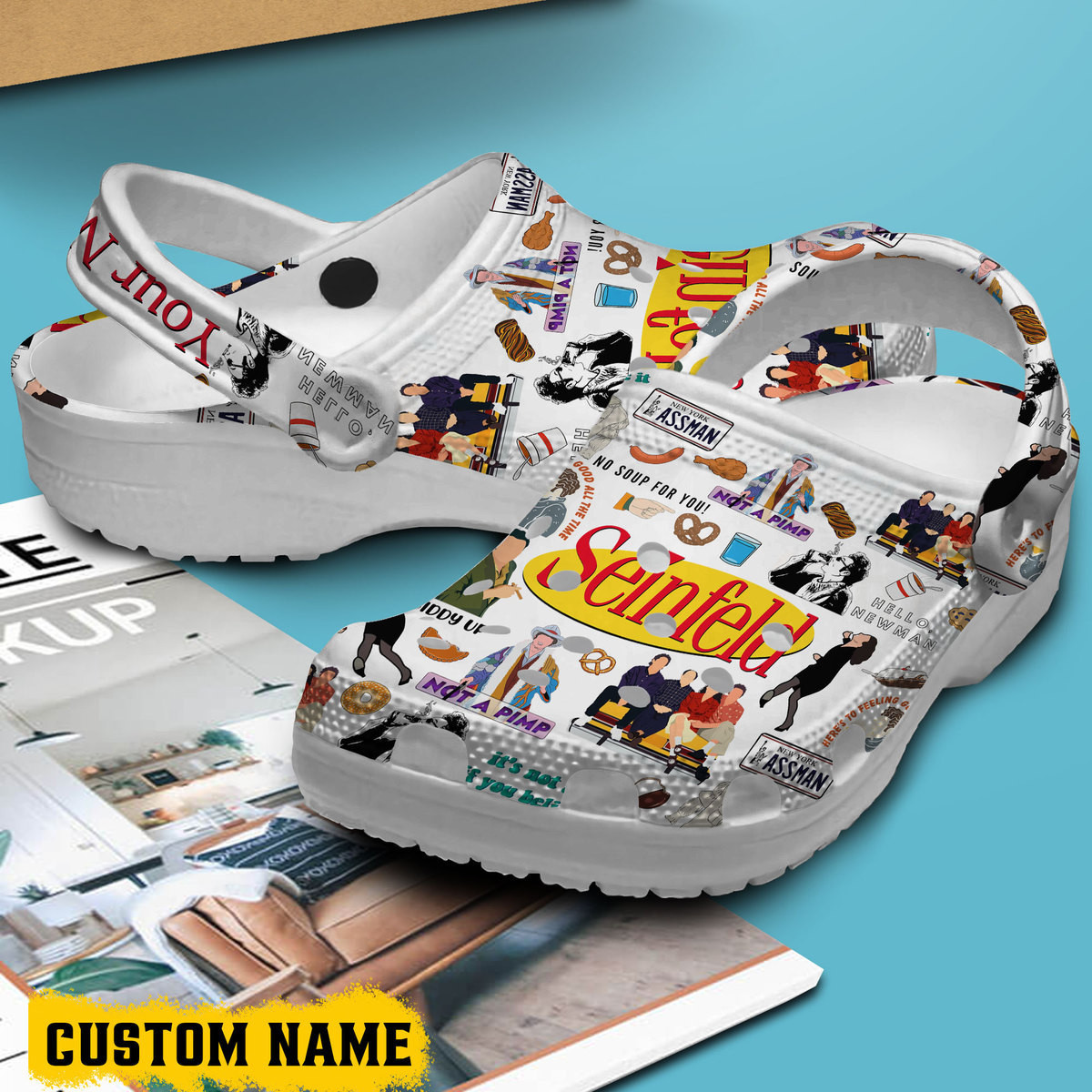 Merchidea Seinfeld TV Series Crocs Crocband Clogs Shoes Comfortable For Men Women and Kids