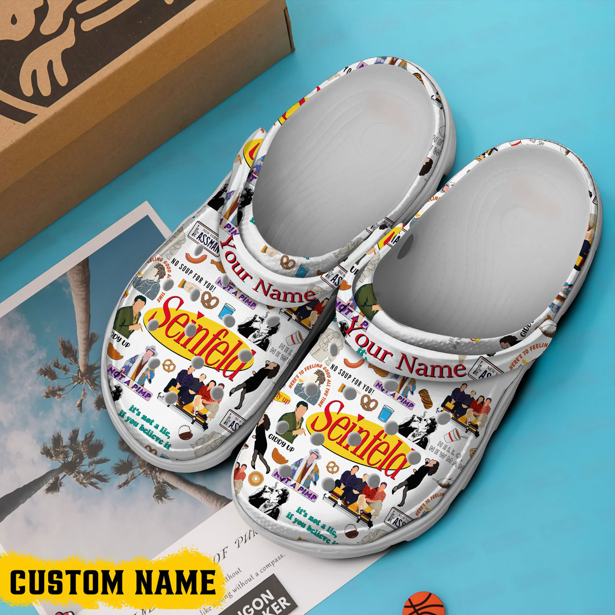 Merchidea Seinfeld TV Series Crocs Crocband Clogs Shoes Comfortable For Men Women and Kids