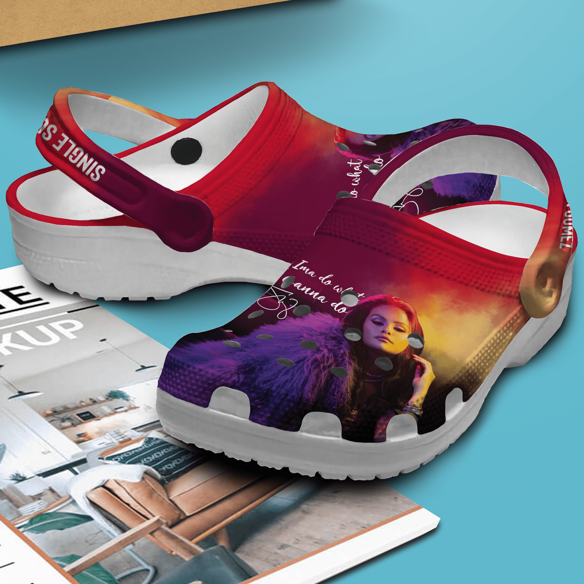 Merchidea Selena Gomez Music Crocs Crocband Clogs Shoes Comfortable For Men Women and Kids