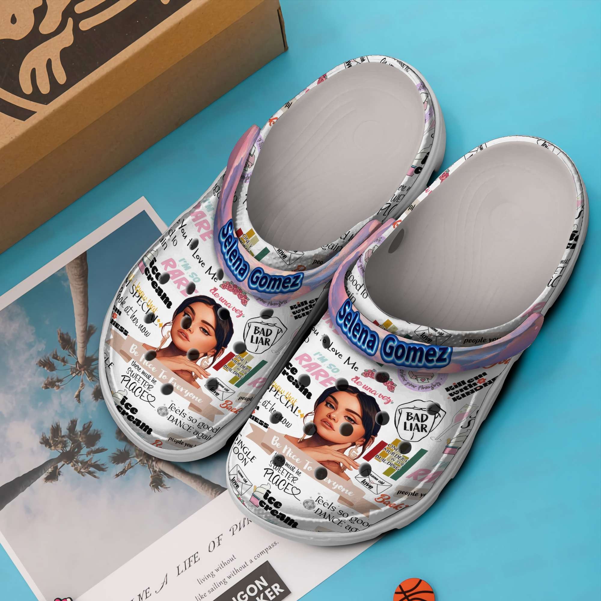 Merchidea Selena Gomez Music Crocs Crocband Clogs Shoes Comfortable For Men Women and Kids