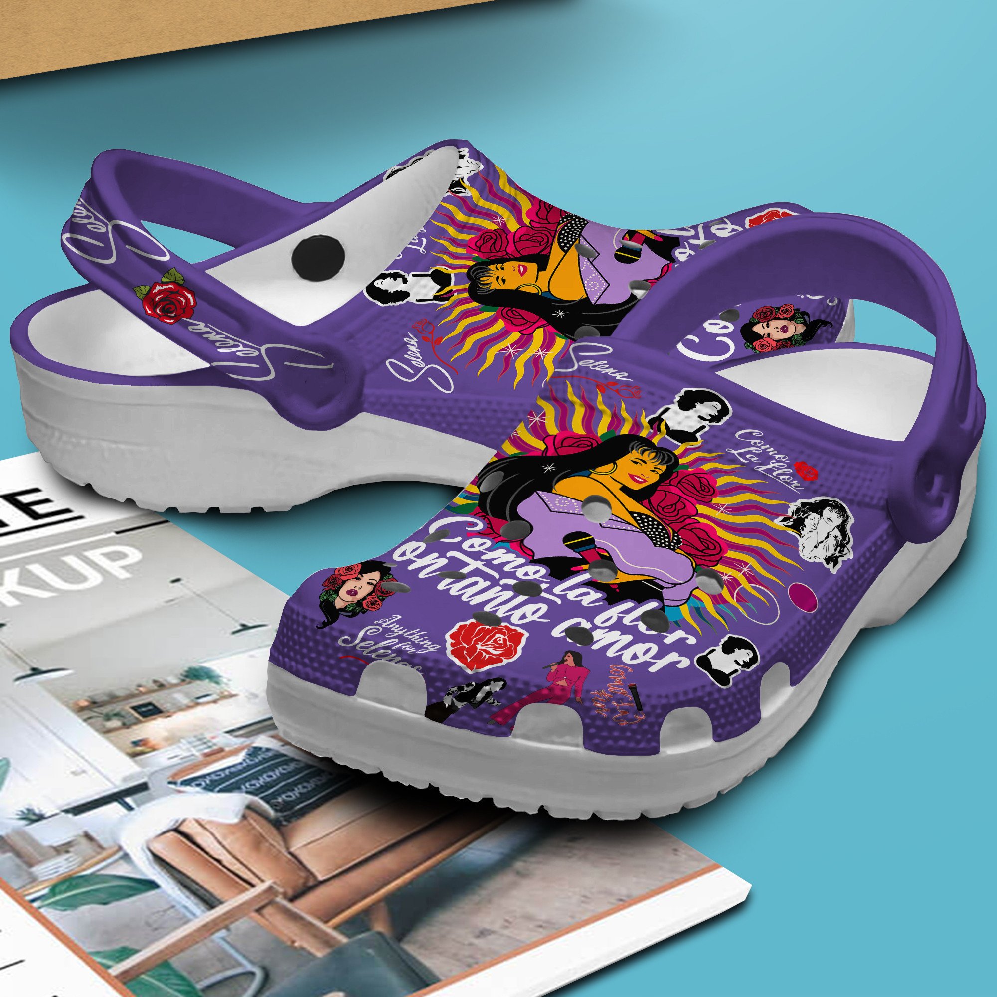 Merchidea Selena Singer Music Crocs Crocband Clogs Shoes Comfortable For Men Women and Kids