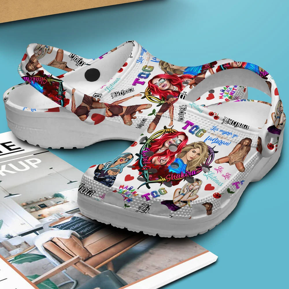 Merchidea Shakira Singer Music Crocs Crocband Clogs Shoes Comfortable For Men Women and Kids