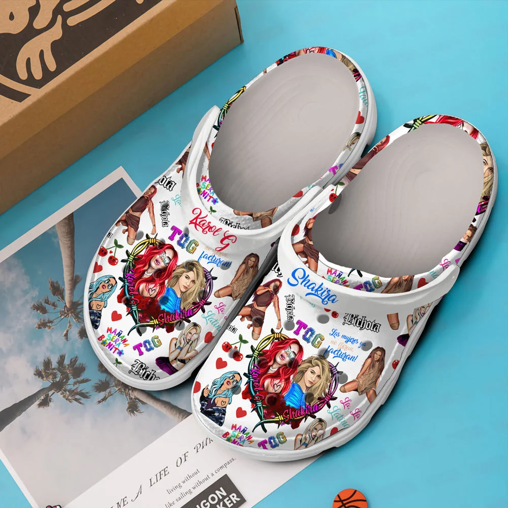 Merchidea Shakira Singer Music Crocs Crocband Clogs Shoes Comfortable For Men Women and Kids