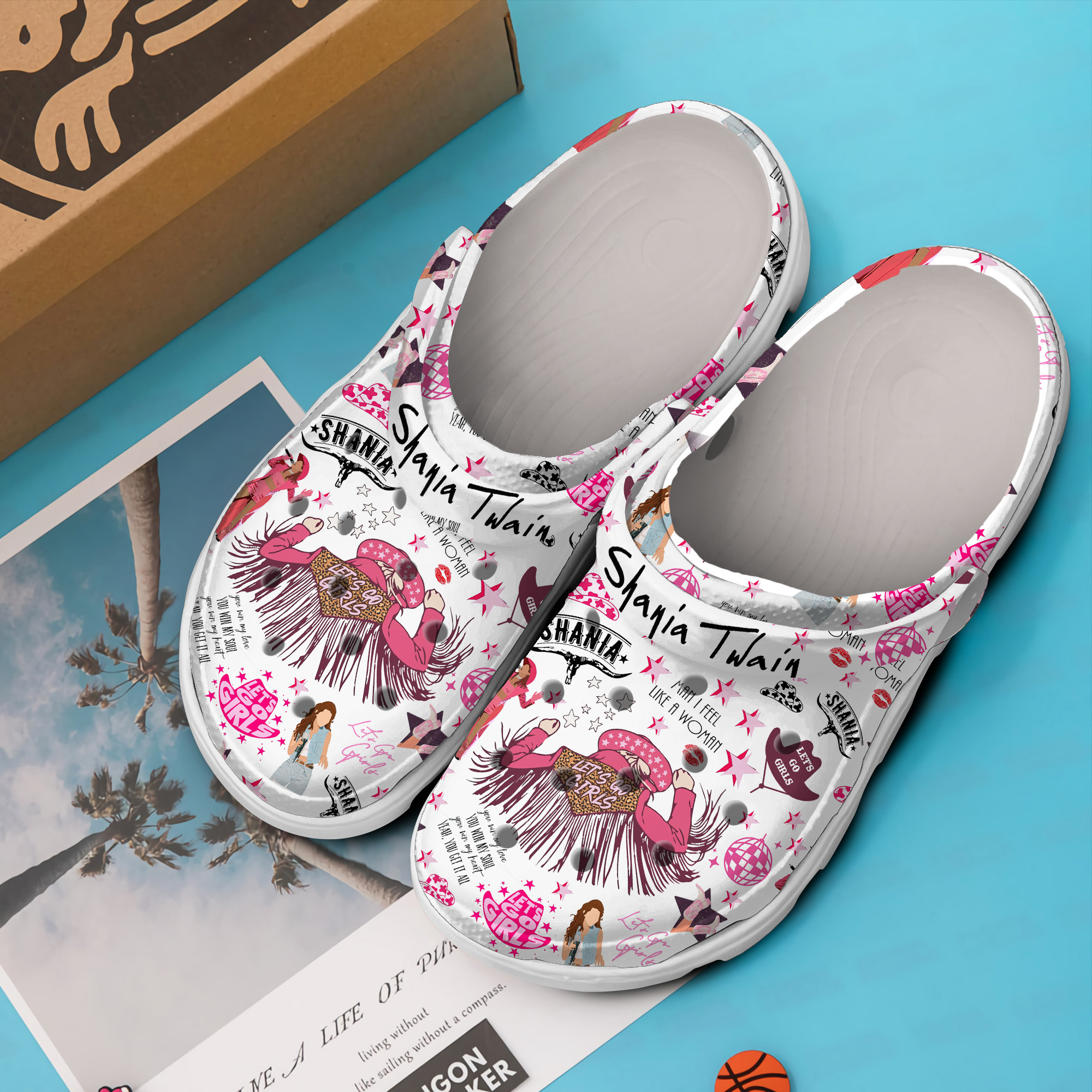 Merchidea Shania Twain Music Crocs Crocband Clogs Shoes Comfortable For Men Women and Kids