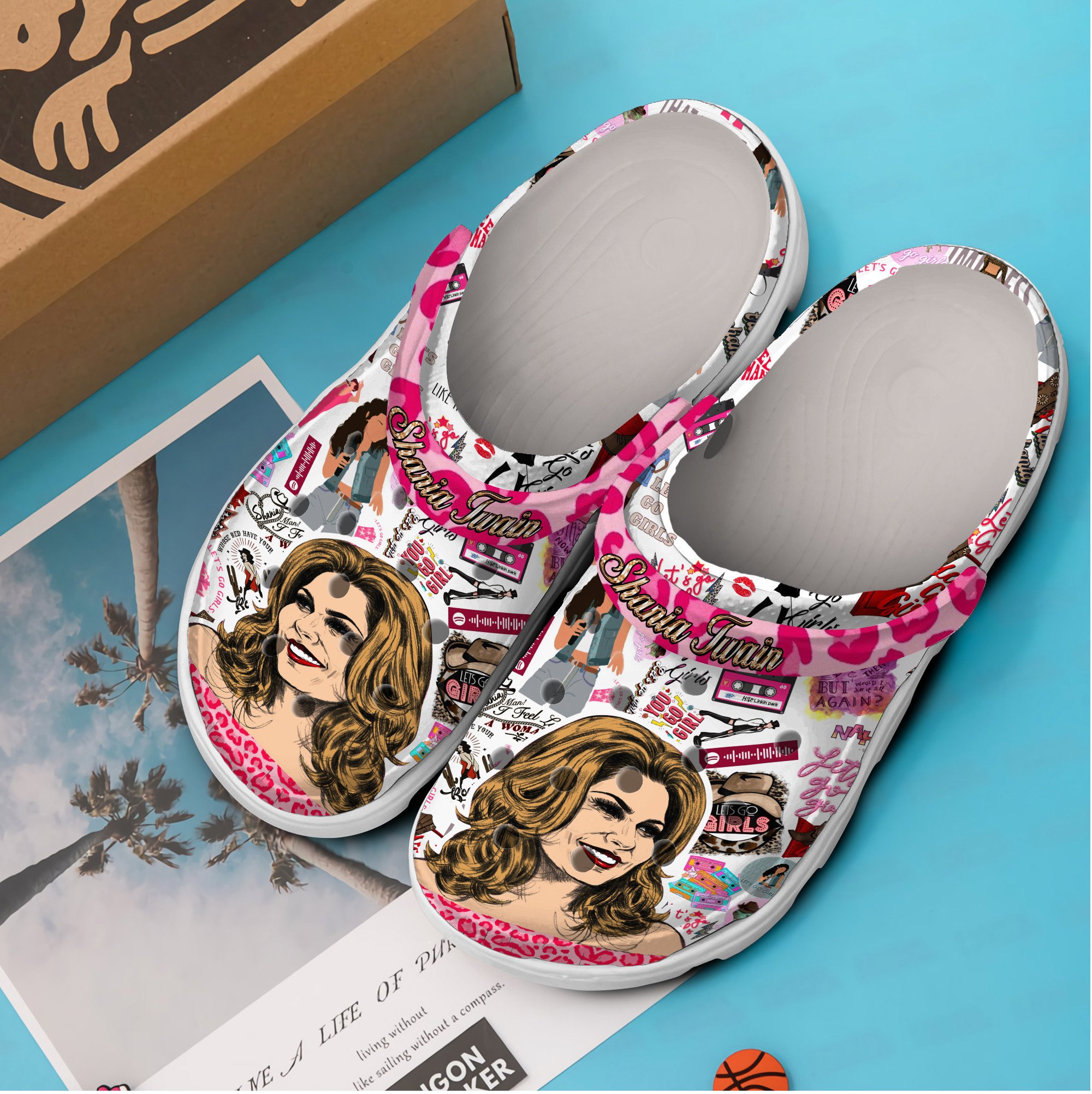 Merchidea Shania Twain Music Crocs Crocband Clogs Shoes Comfortable For Men Women and Kids