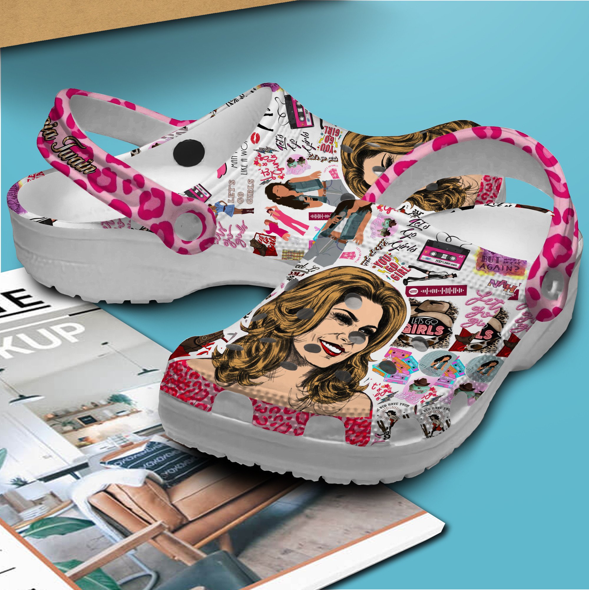 Merchidea Shania Twain Music Crocs Crocband Clogs Shoes Comfortable For Men Women and Kids