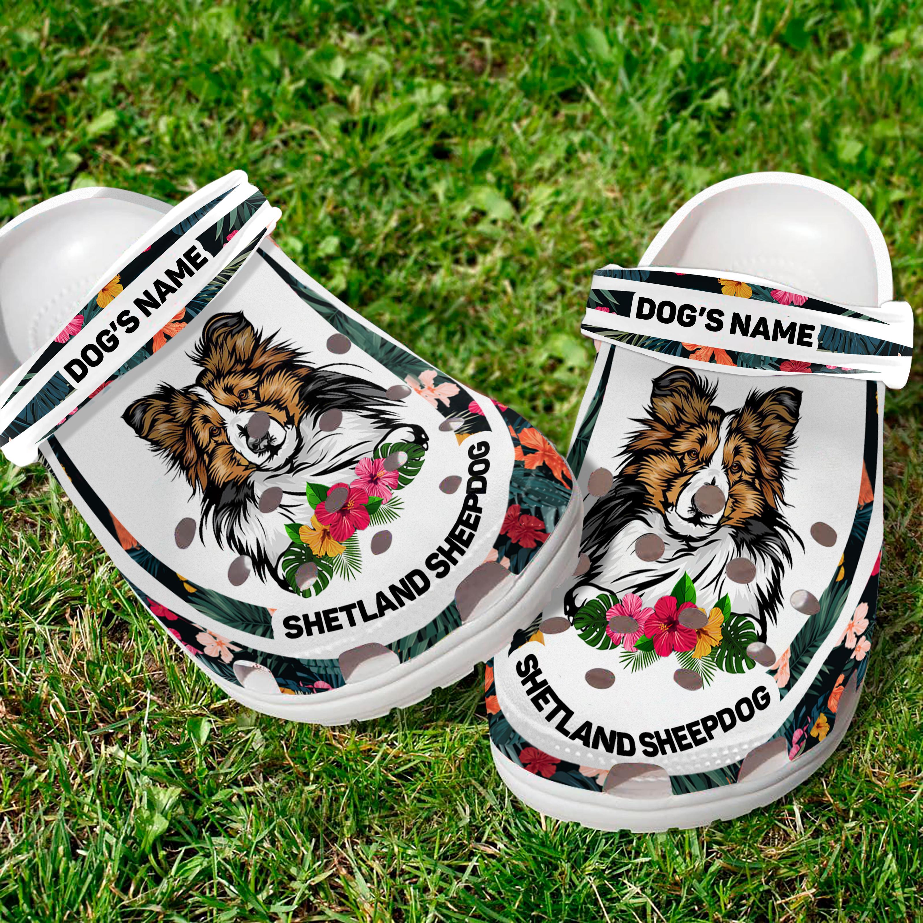 Merchidea Shetland Sheepdog Crocs Crocband Clogs Shoes Comfortable For Men Women and Kids