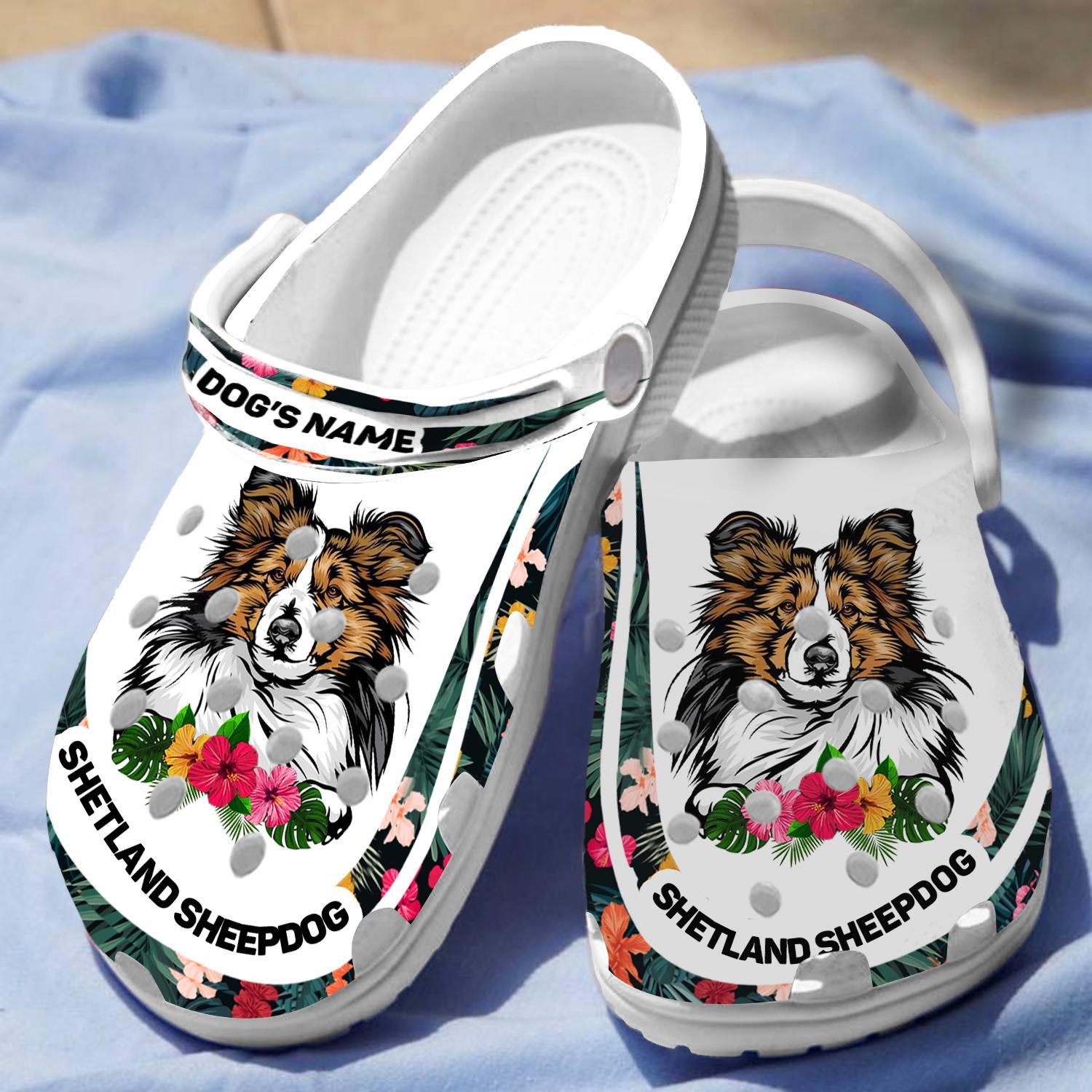 Merchidea Shetland Sheepdog Crocs Crocband Clogs Shoes Comfortable For Men Women and Kids