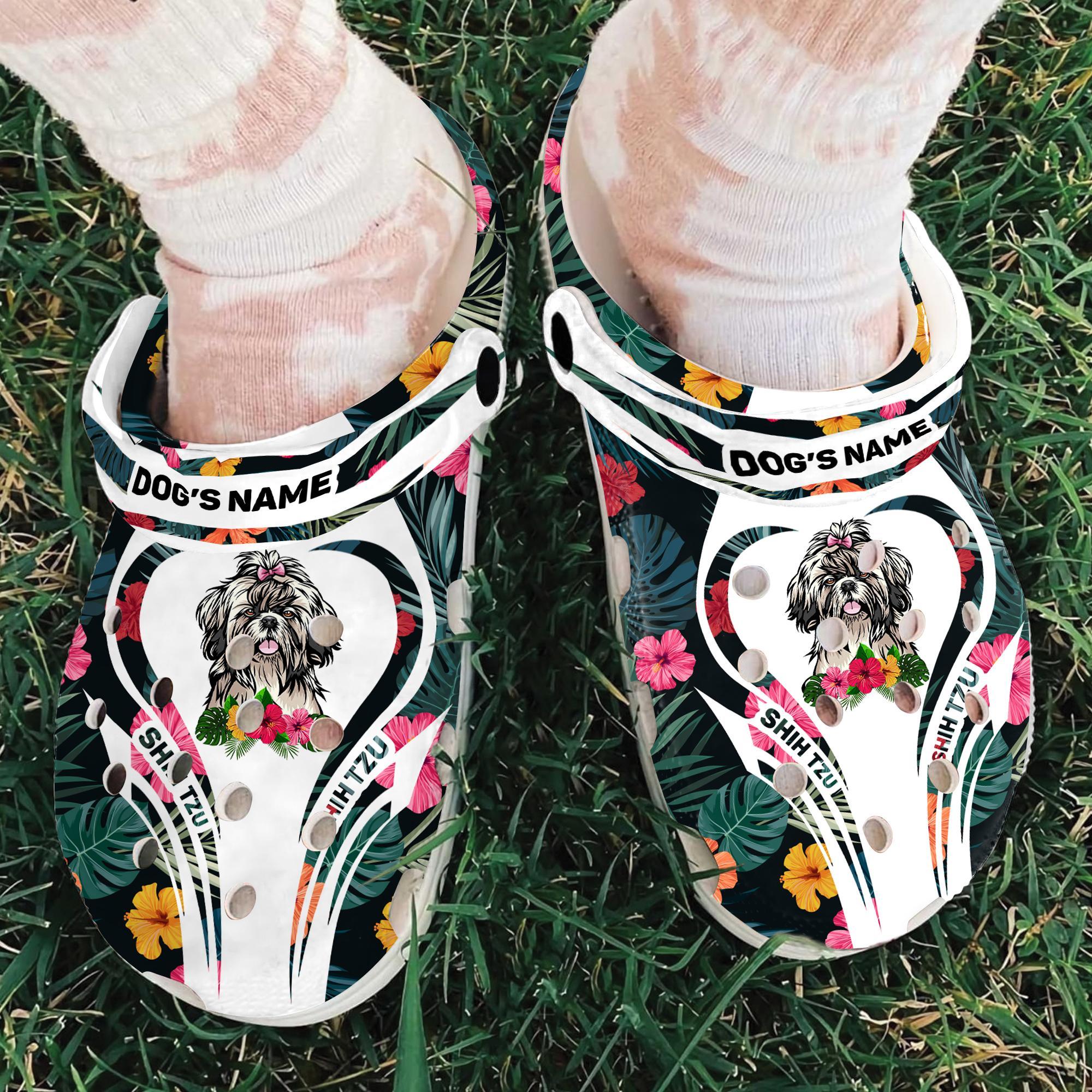 Merchidea Shih Tzu Dog Crocs Crocband Clogs Shoes Comfortable For Men Women and Kids