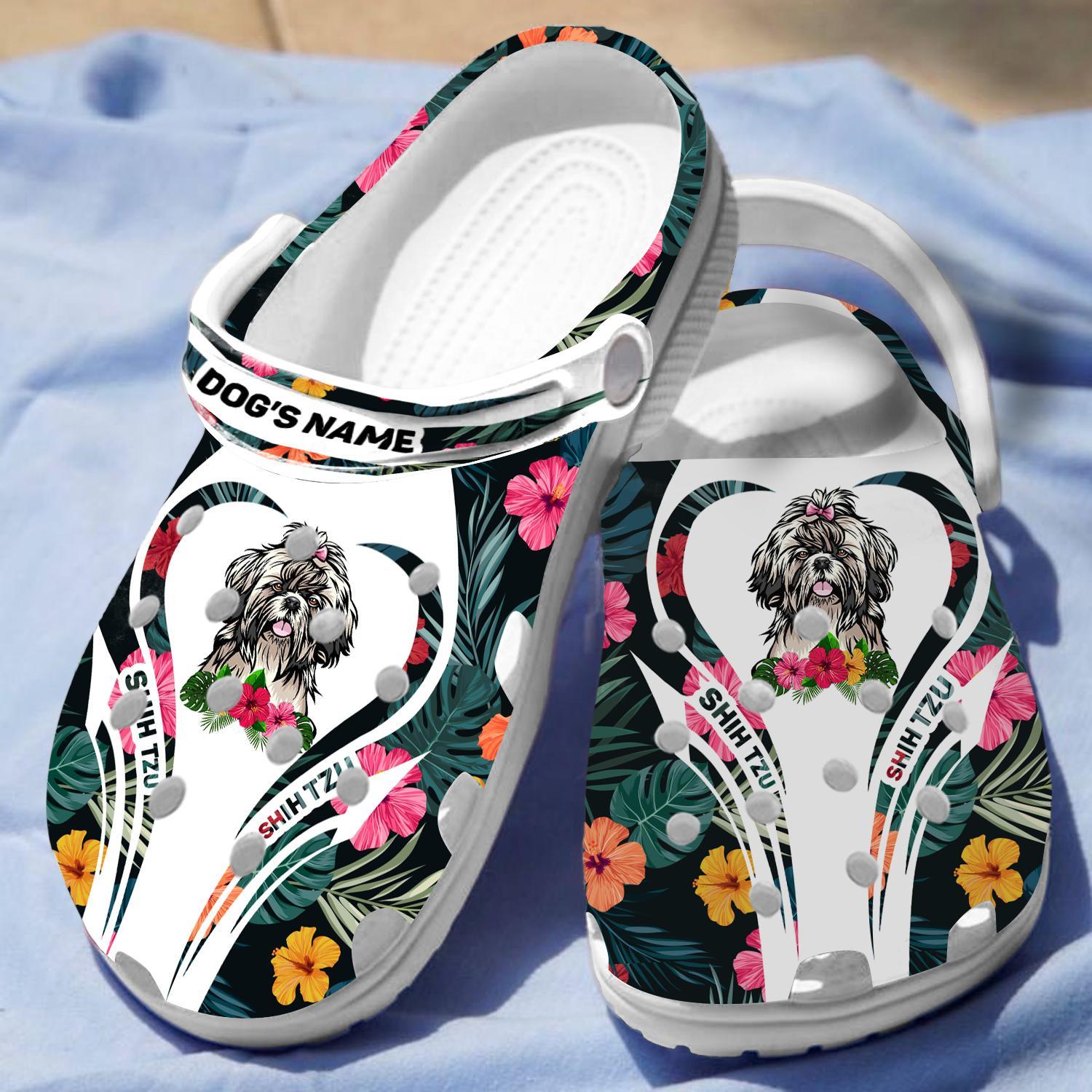 Merchidea Shih Tzu Dog Crocs Crocband Clogs Shoes Comfortable For Men Women and Kids