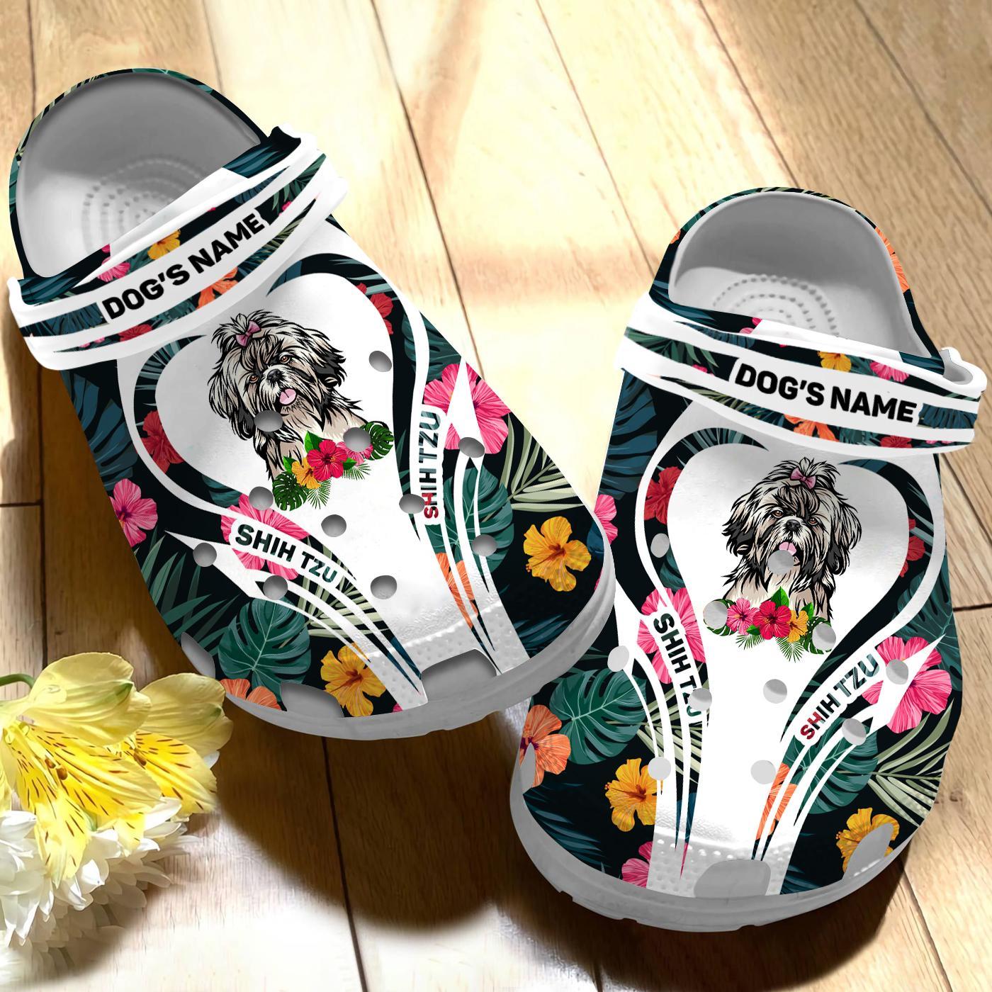 Merchidea Shih Tzu Dog Crocs Crocband Clogs Shoes Comfortable For Men Women and Kids
