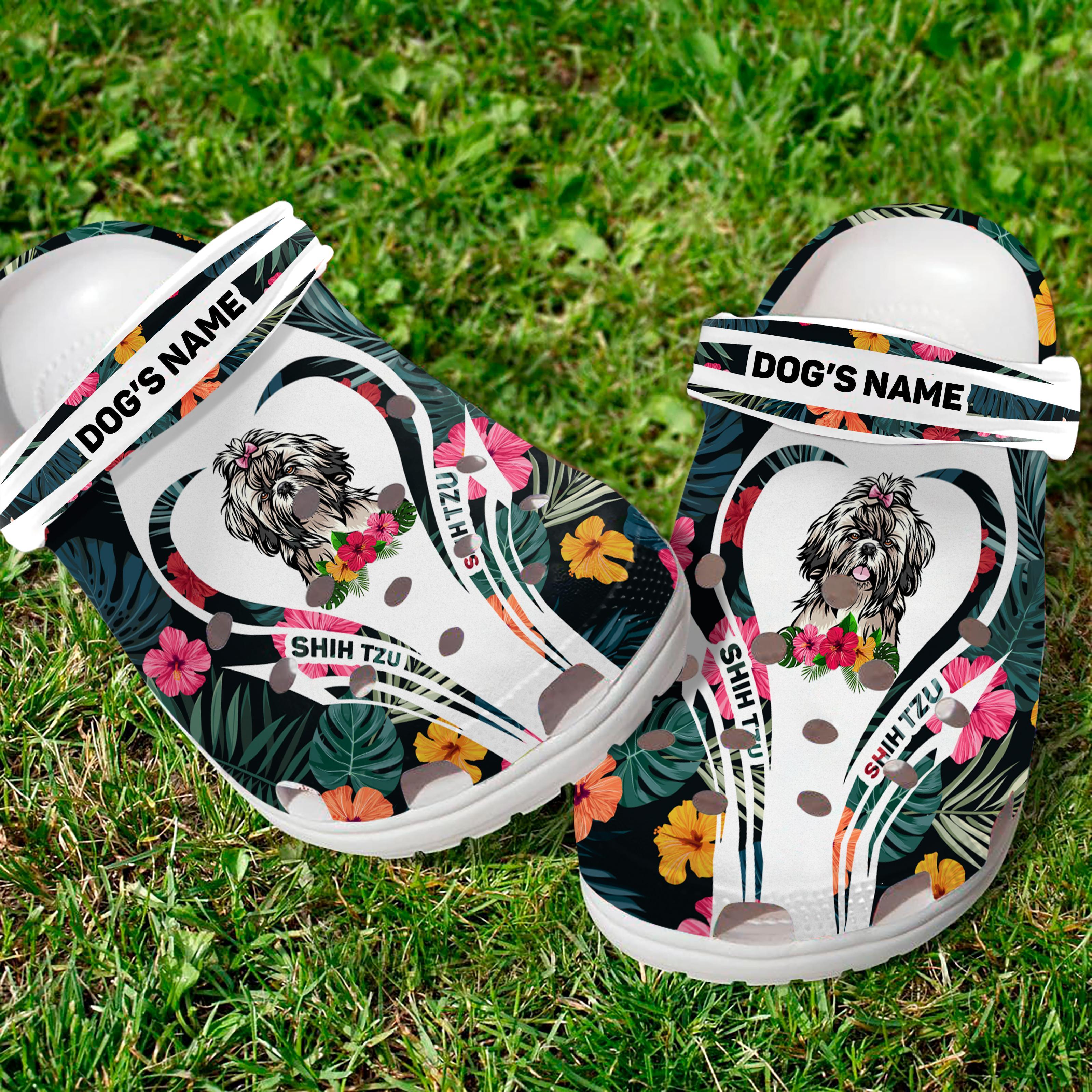 Merchidea Shih Tzu Dog Crocs Crocband Clogs Shoes Comfortable For Men Women and Kids