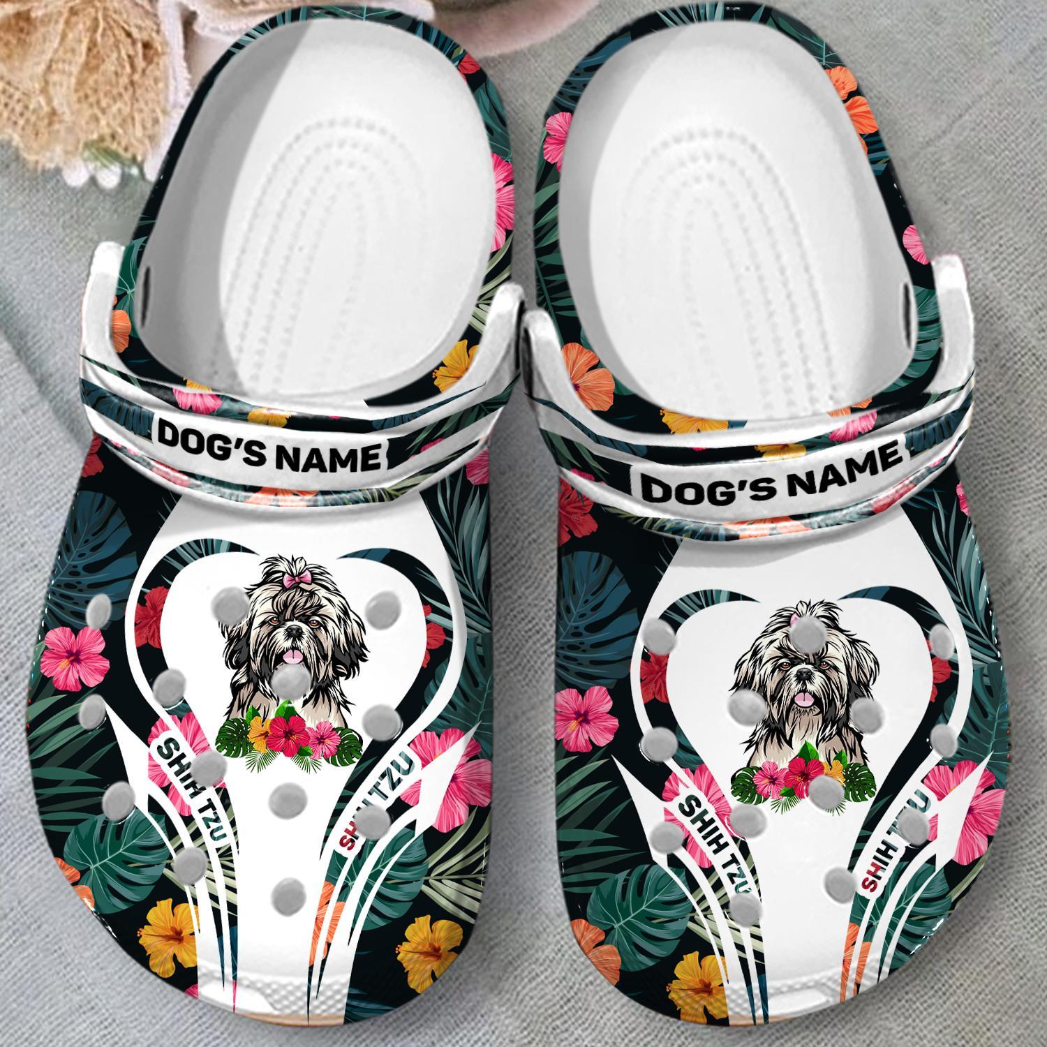 Merchidea Shih Tzu Dog Crocs Crocband Clogs Shoes Comfortable For Men Women and Kids