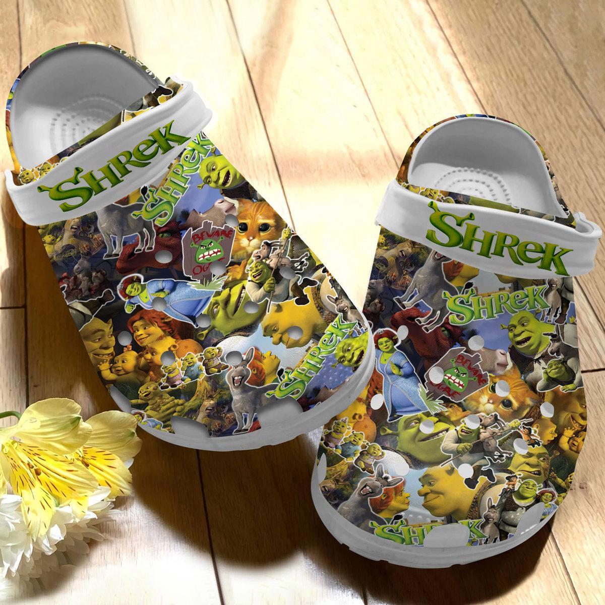 Merchidea Shrek Cartoon Crocs Crocband Clogs Shoes Comfortable For Men Women and Kids