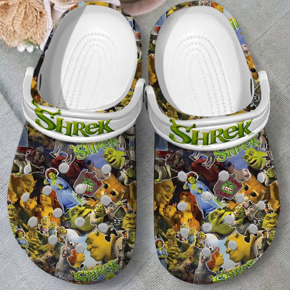Merchidea Shrek Cartoon Crocs Crocband Clogs Shoes Comfortable For Men Women and Kids