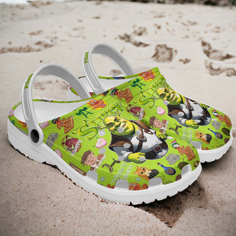 Merchidea Shrek Cartoon Crocs Crocband Clogs Shoes Comfortable For Men Women and Kids