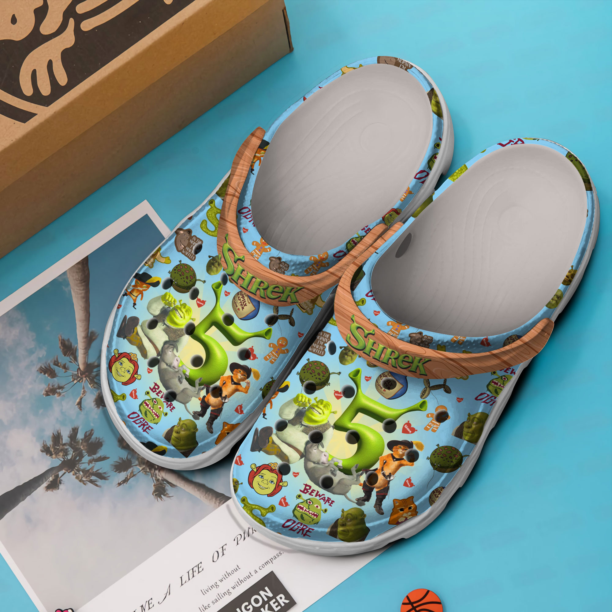 Merchidea Shrek Cartoon Crocs Crocband Clogs Shoes Comfortable For Men Women and Kids