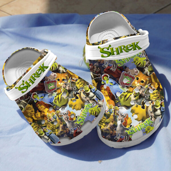 Merchidea Shrek Cartoon Crocs Crocband Clogs Shoes Comfortable For Men Women and Kids