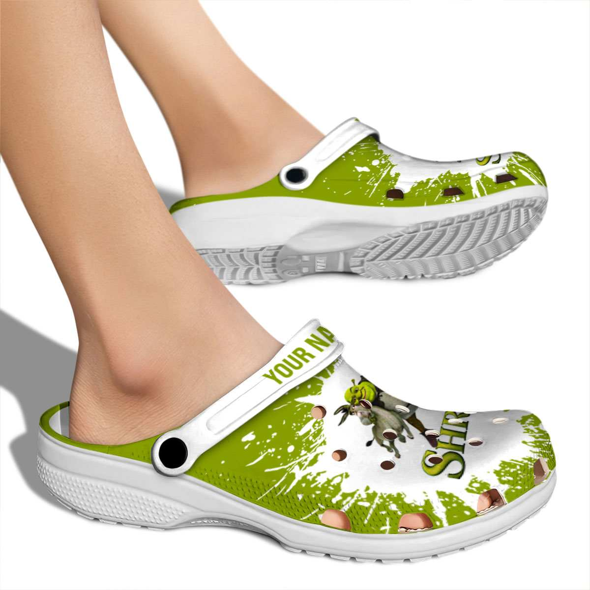 Merchidea Shrek Cartoon Crocs Crocband Clogs Shoes Comfortable For Men Women and Kids