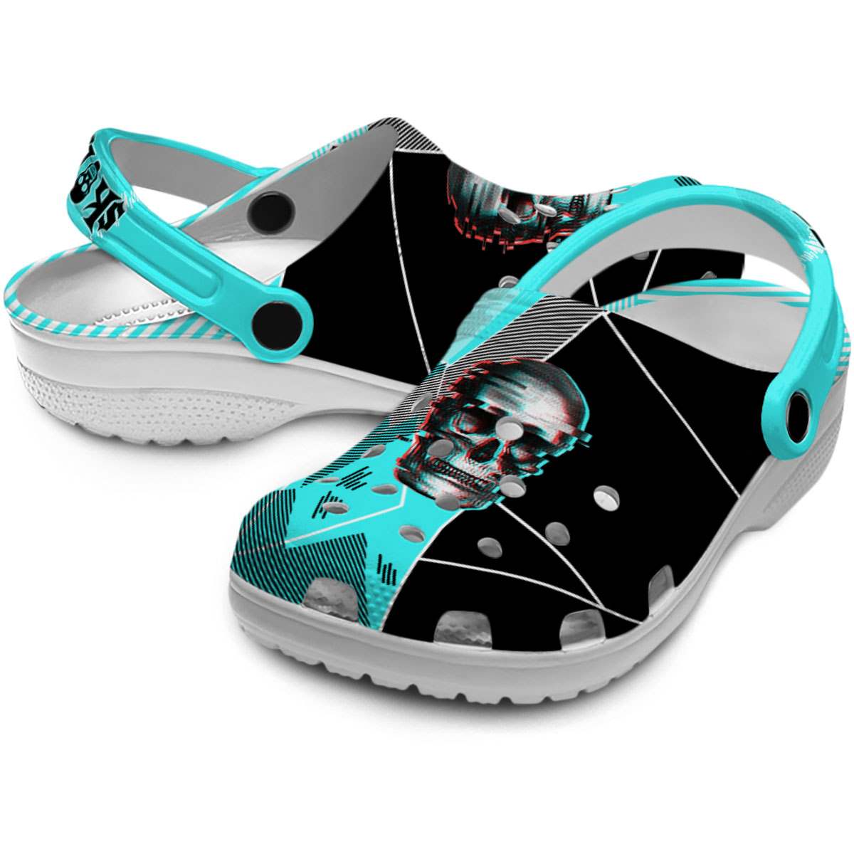 Merchidea Skull Crocs Crocband Clogs Shoes Comfortable For Men Women and Kids